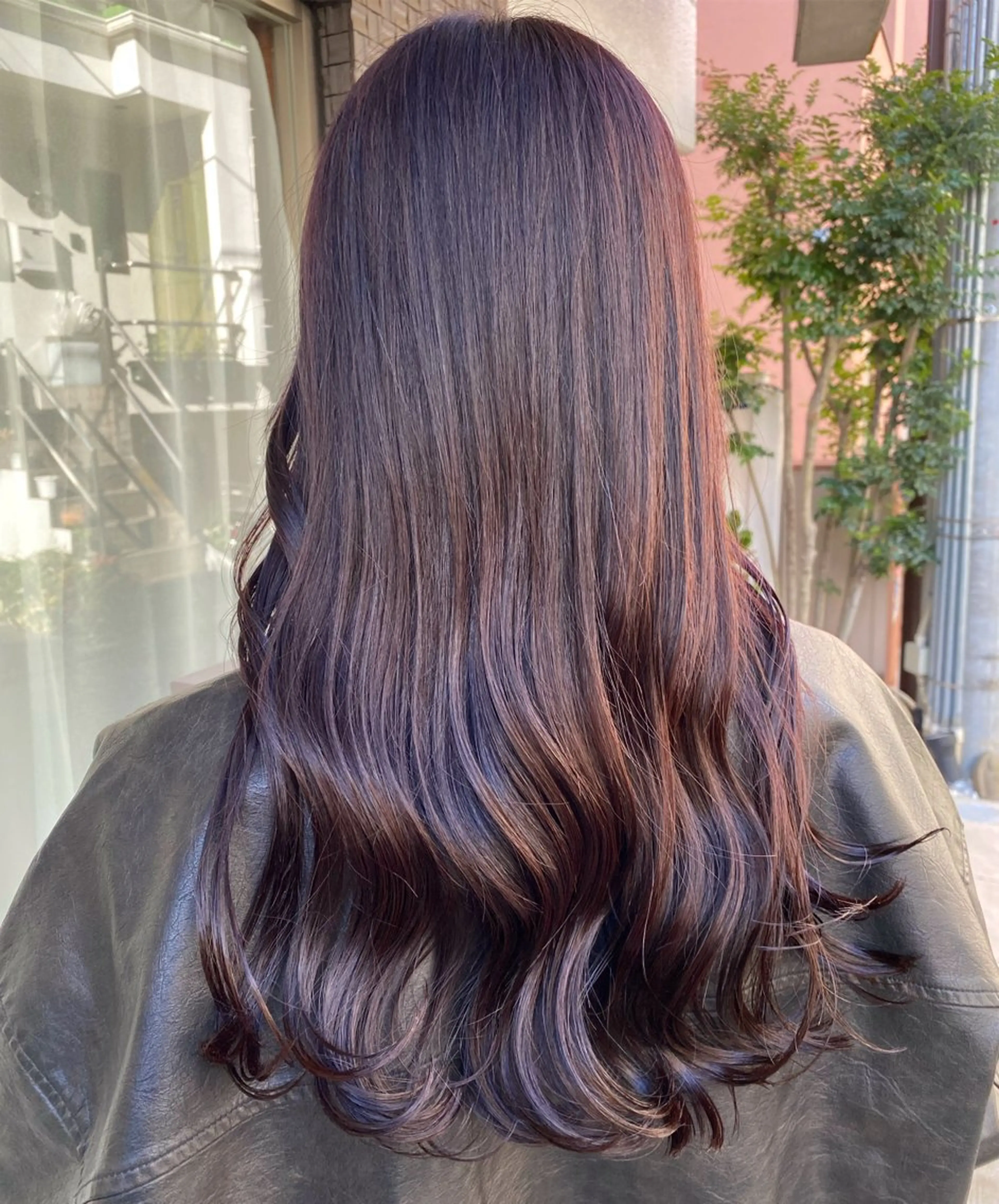 ロング カラー グレージュ ラベンダーカラー ラベンダーグレージュ ラベンダーグレー カット ヘアカラー トリートメント グレージュ/レイヤー /韓国ヘア/RISAのヘアスタイル