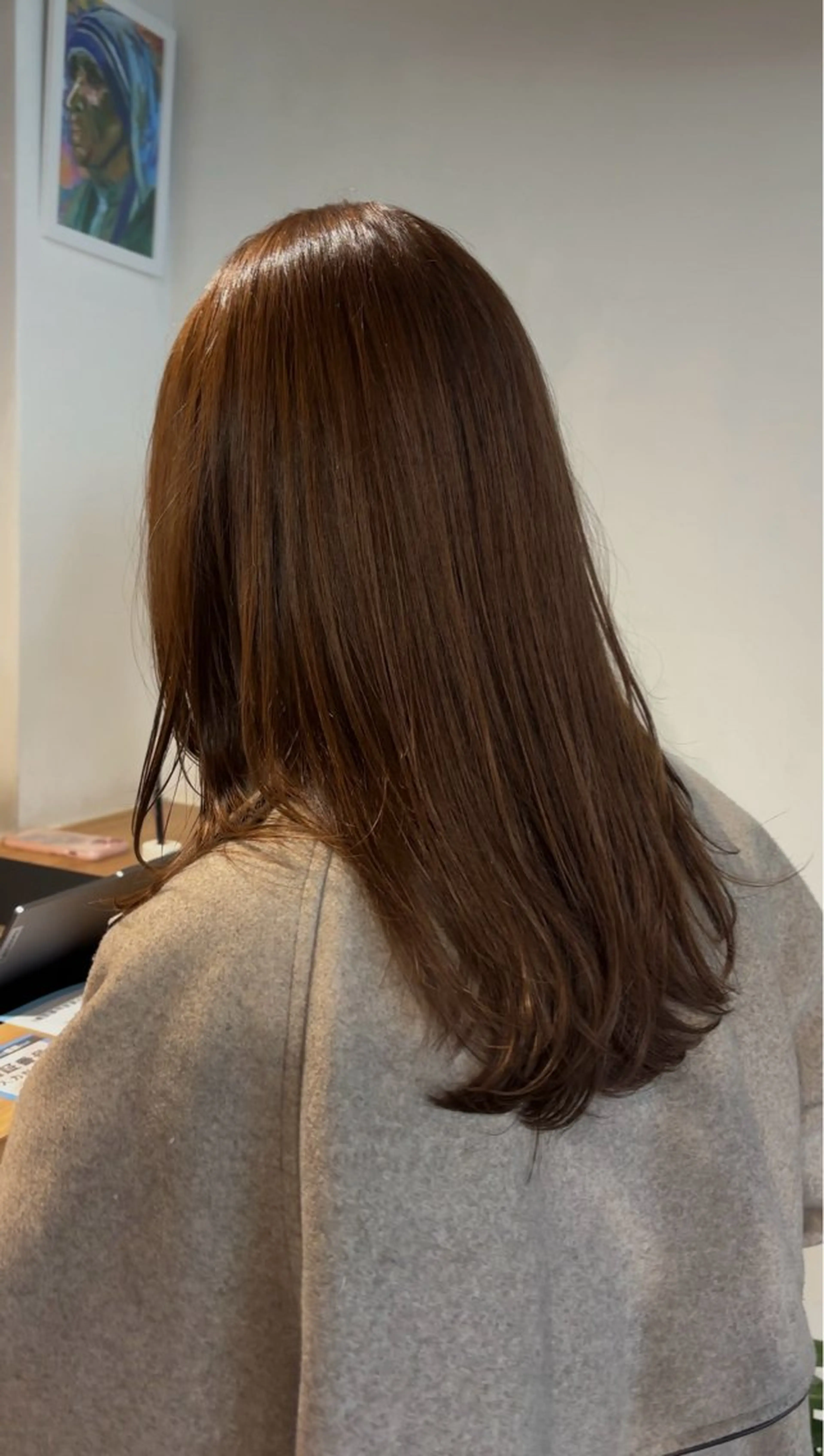 セミロング カット ヘアカラー ボブ/透明感カラー/ あかねのヘアスタイル