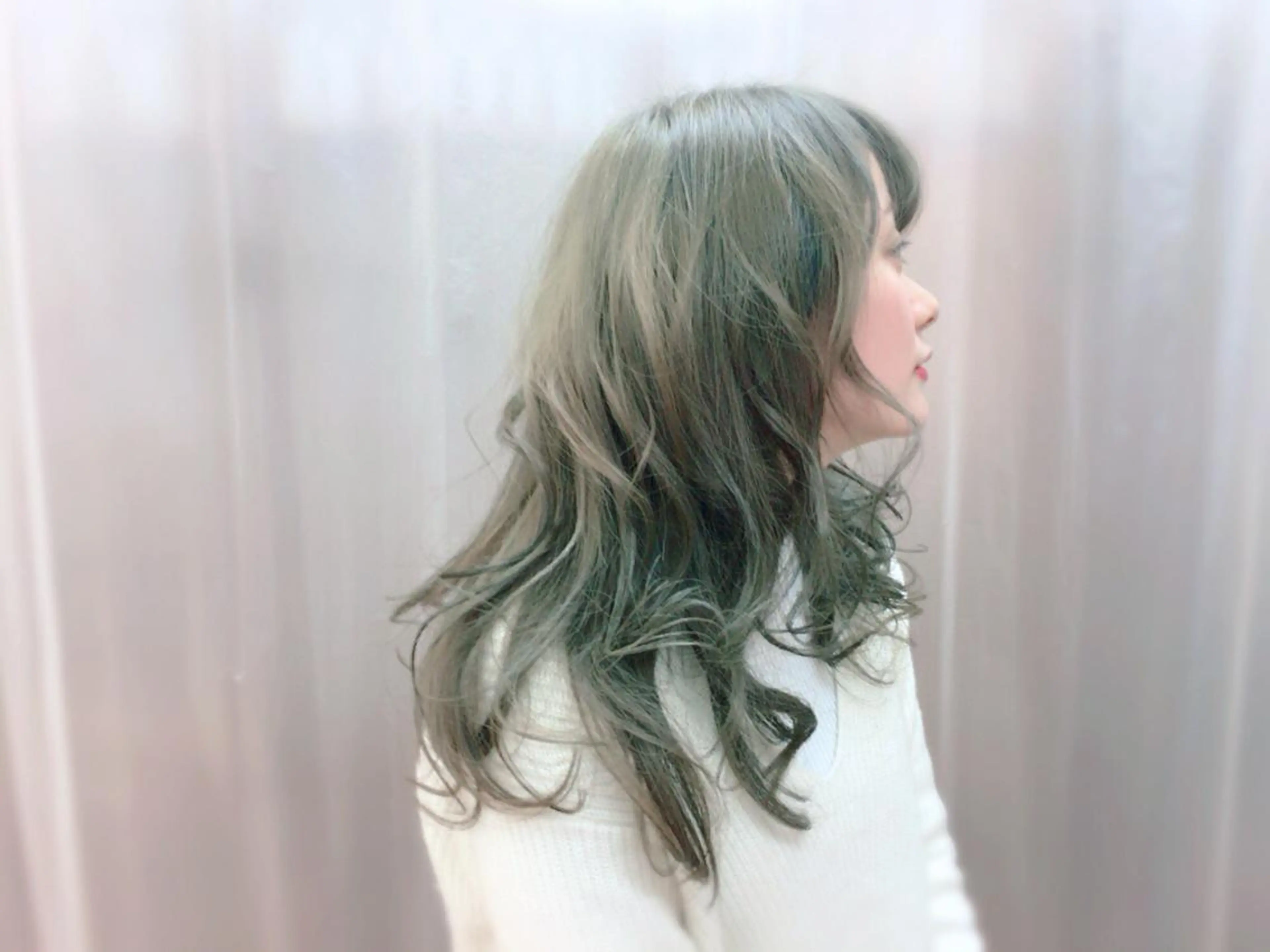 ロング 小林　ローズパープル カット＆カラー美容室のヘアスタイル