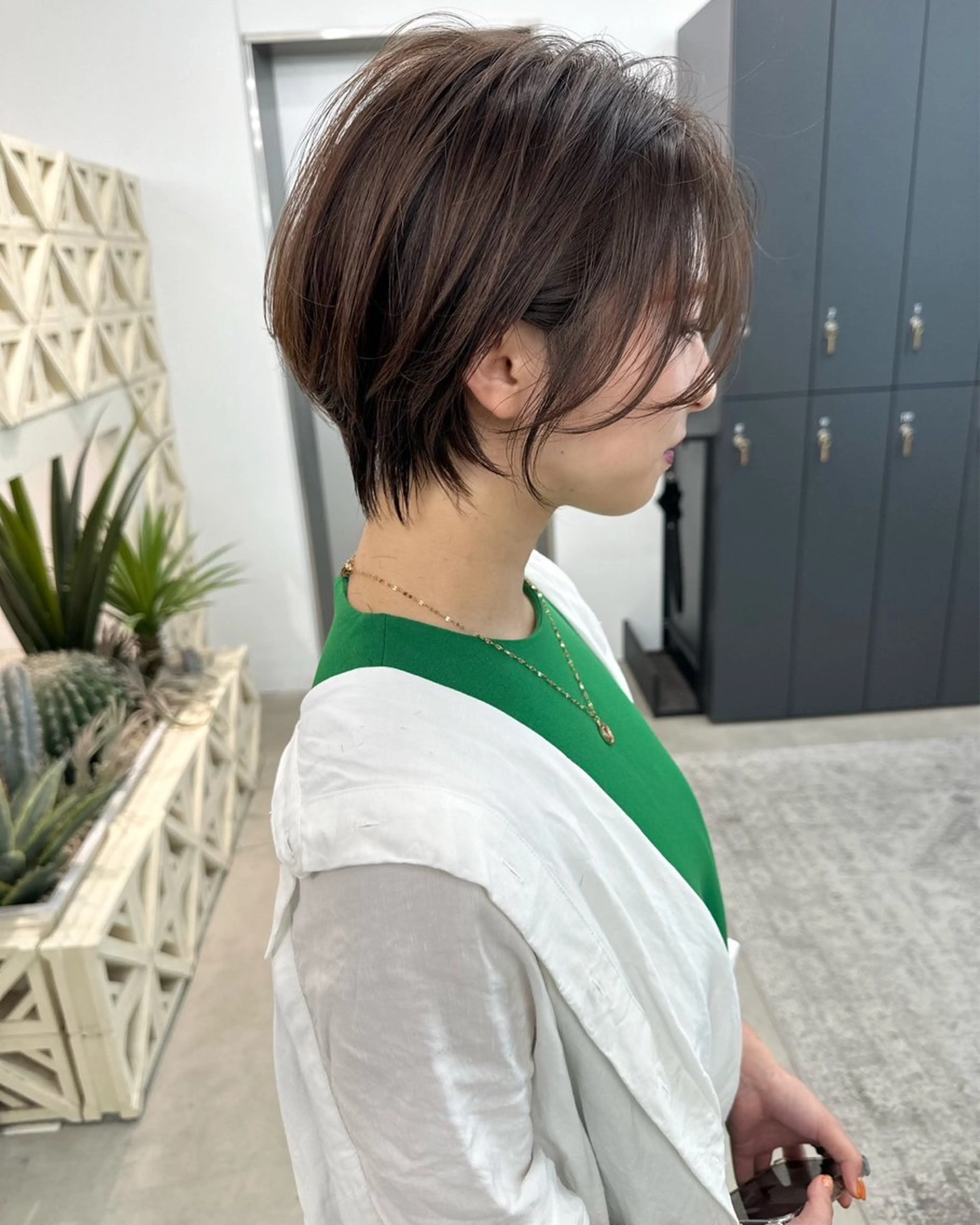 ショート くびれヘア ショートヘア 🌸SAORI /透明感カラー🌸のヘアスタイル