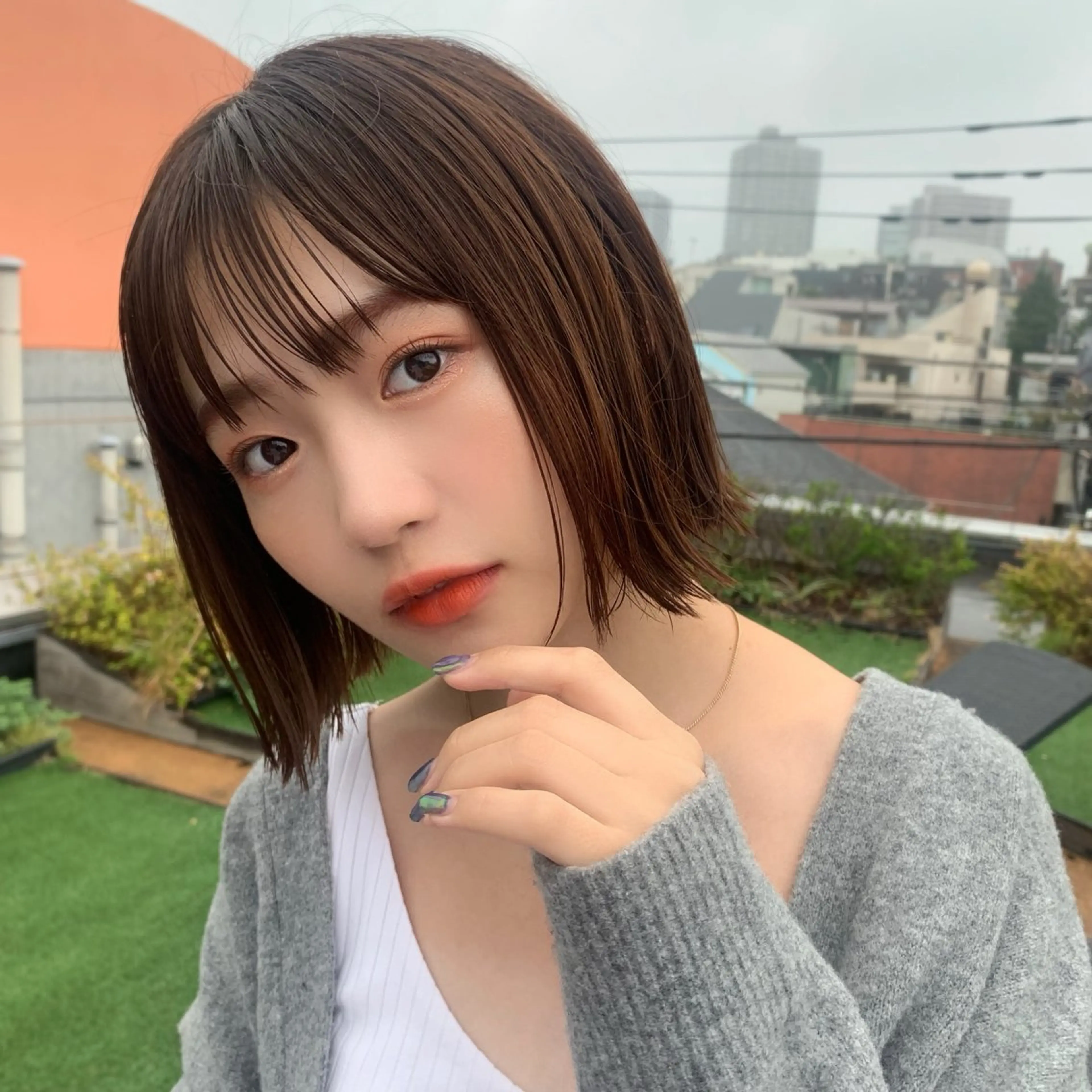 ショート 🩷色気可愛い🩷 透明感カラー🩷のヘアスタイル