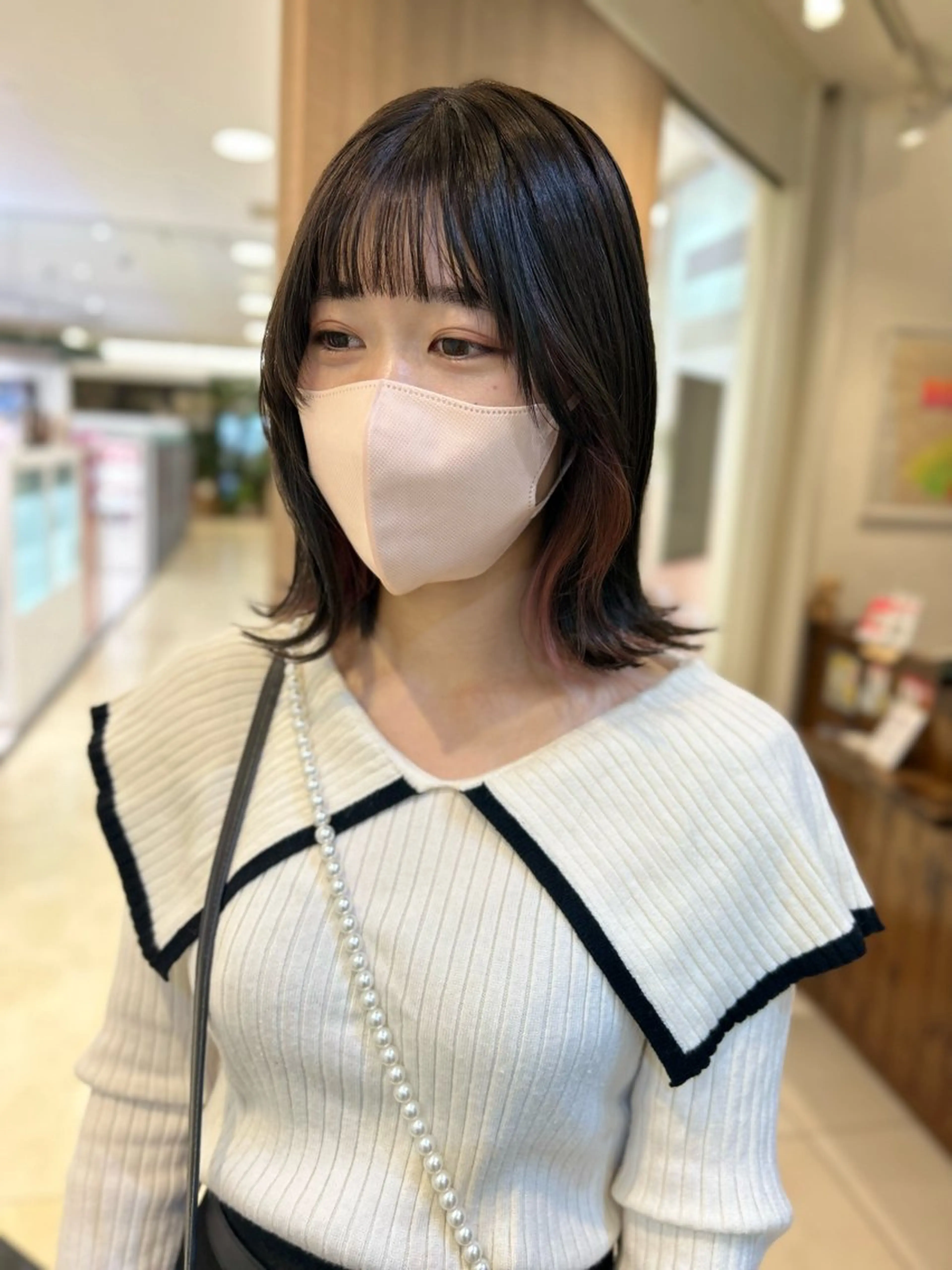 ミディアム カラー カット ヘアカラー トリートメント 似合わせカラー/艶 髪質改善/ヨシザキのヘアスタイル