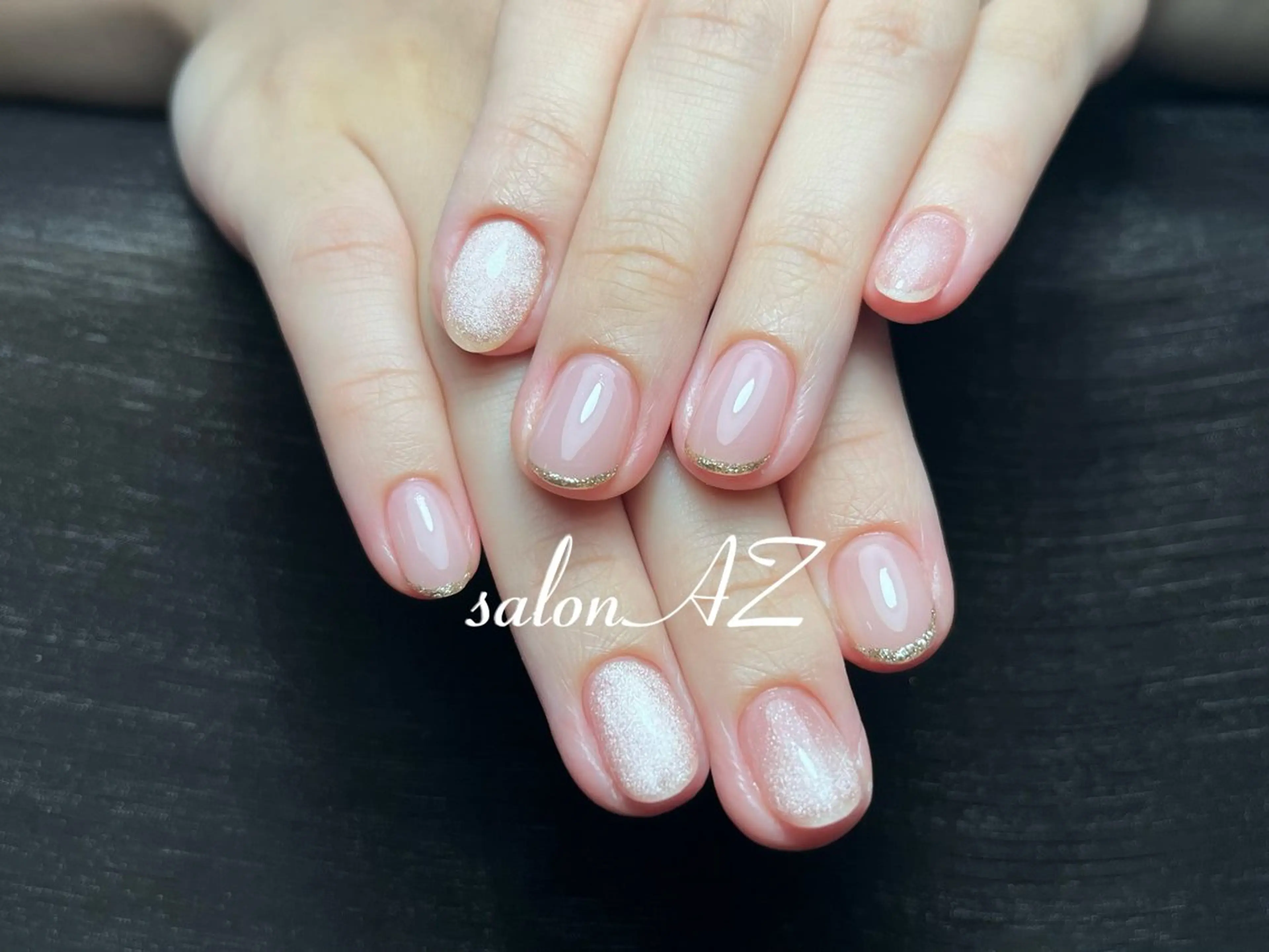 ネイル アートネイル 長さ出し フットネイル フレンチネイル ジェルネイル salon AZのネイルデザイン