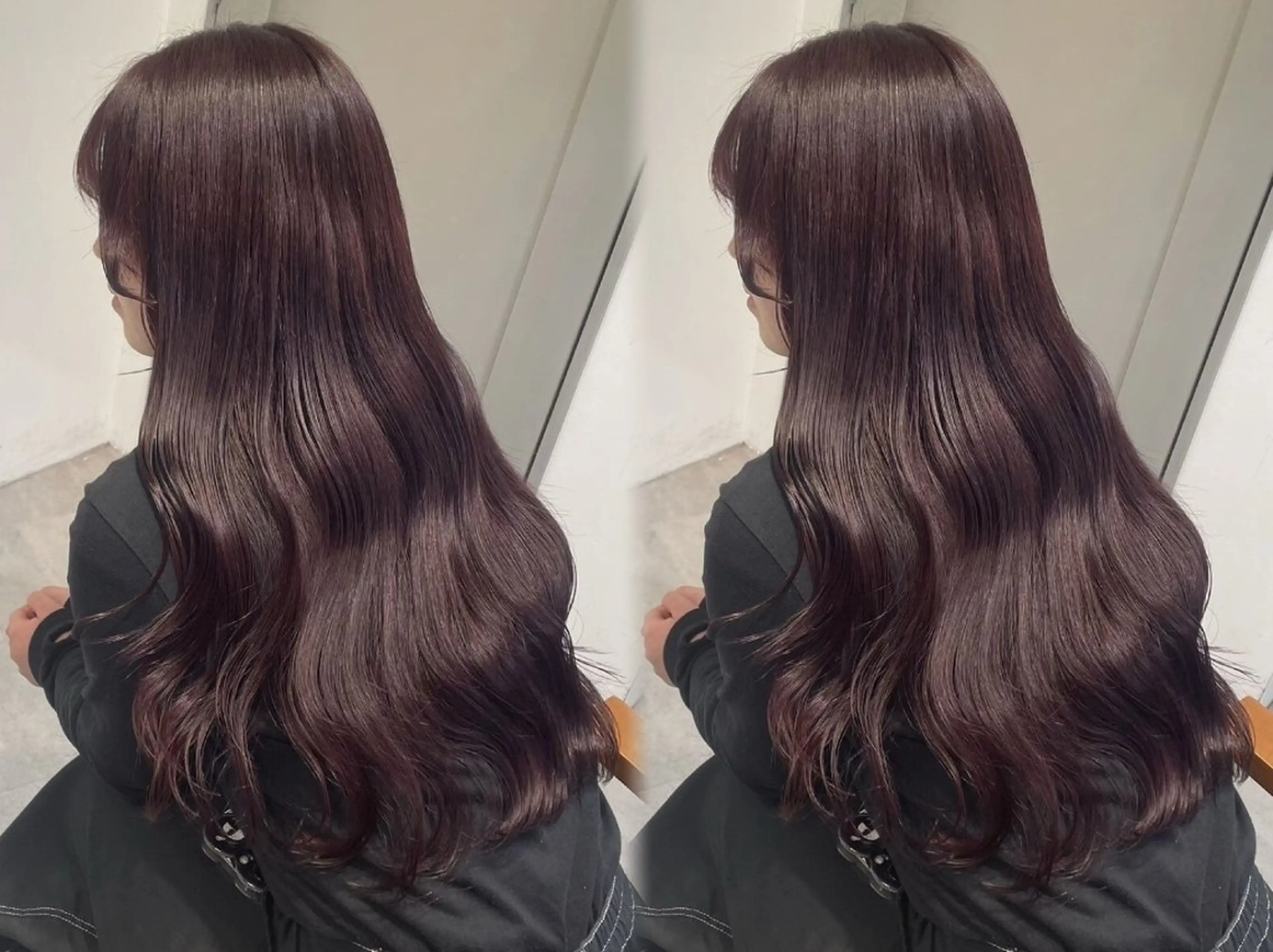 セミロング カラー トリートメント ヘアカラー トリートメント みゆ🧸まつパ/🦋 青/ピンクカラー🎀のヘアスタイル