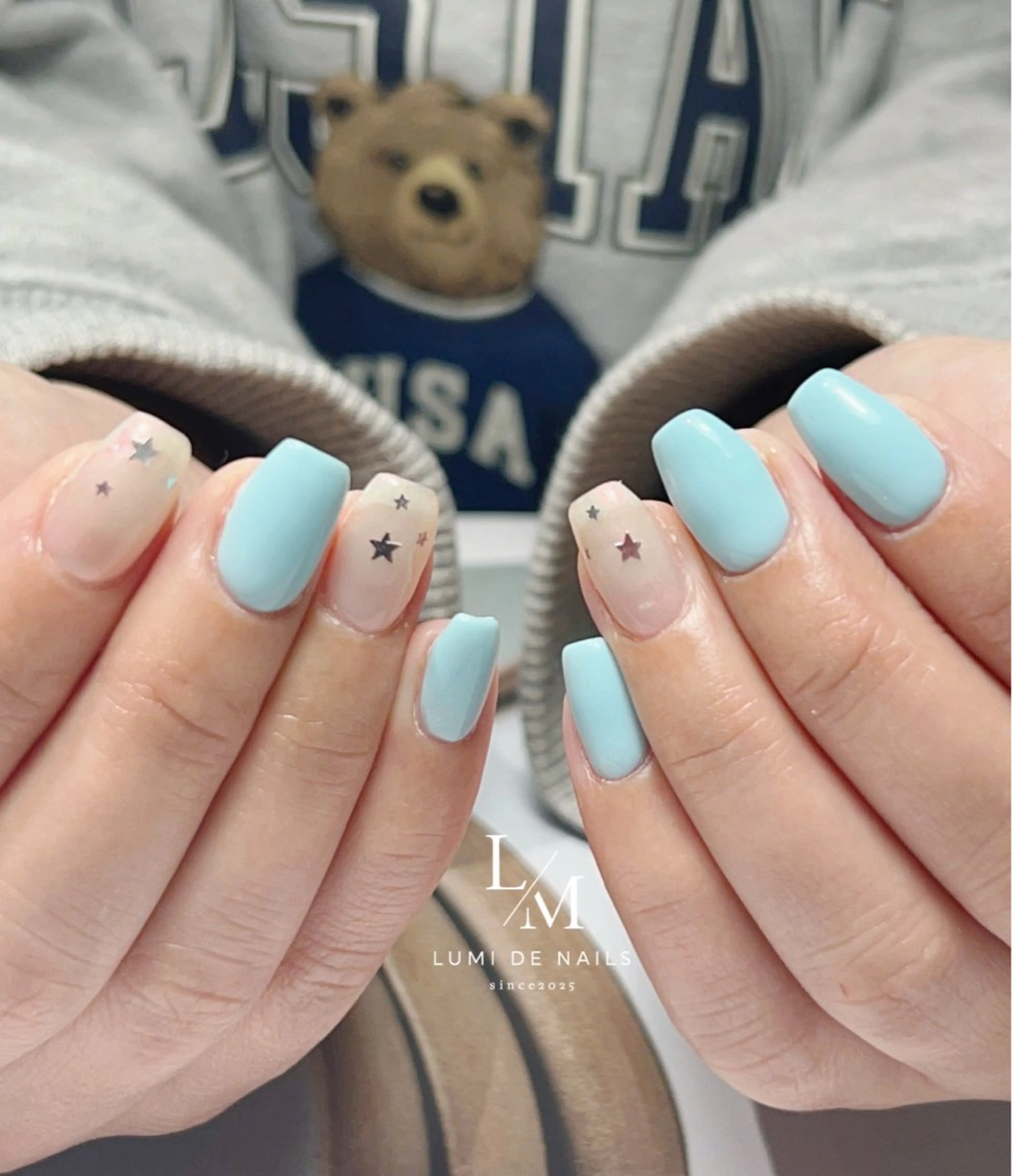 ネイル アートネイル フレンチネイル グラデーション 韓国ネイル ラメ(グリッター) ハンドネイル Lumi de nailsのネイルデザイン