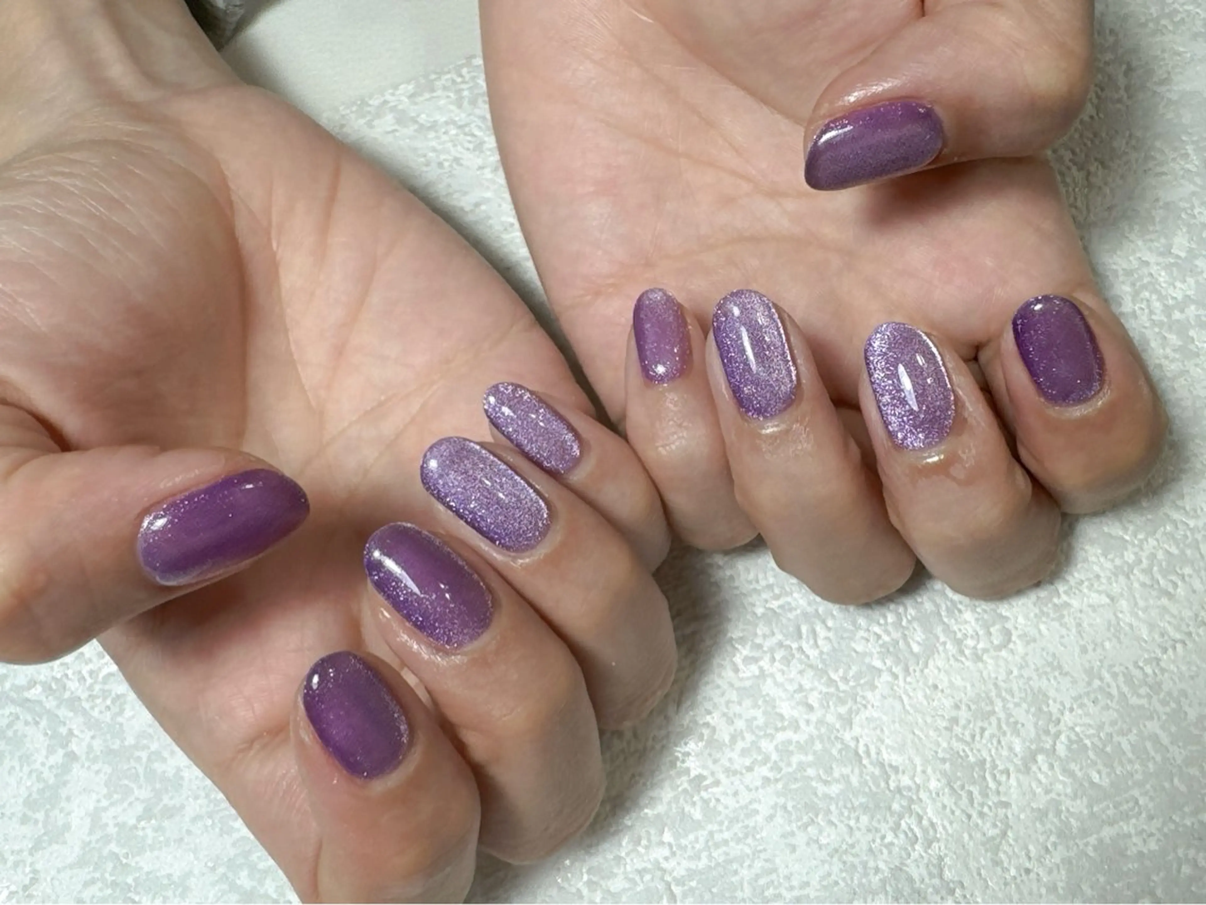 ネイル オーロラネイル フットネイル フレンチネイル ジェルネイル キラキラネイル kikinail 溝の口のネイルデザイン