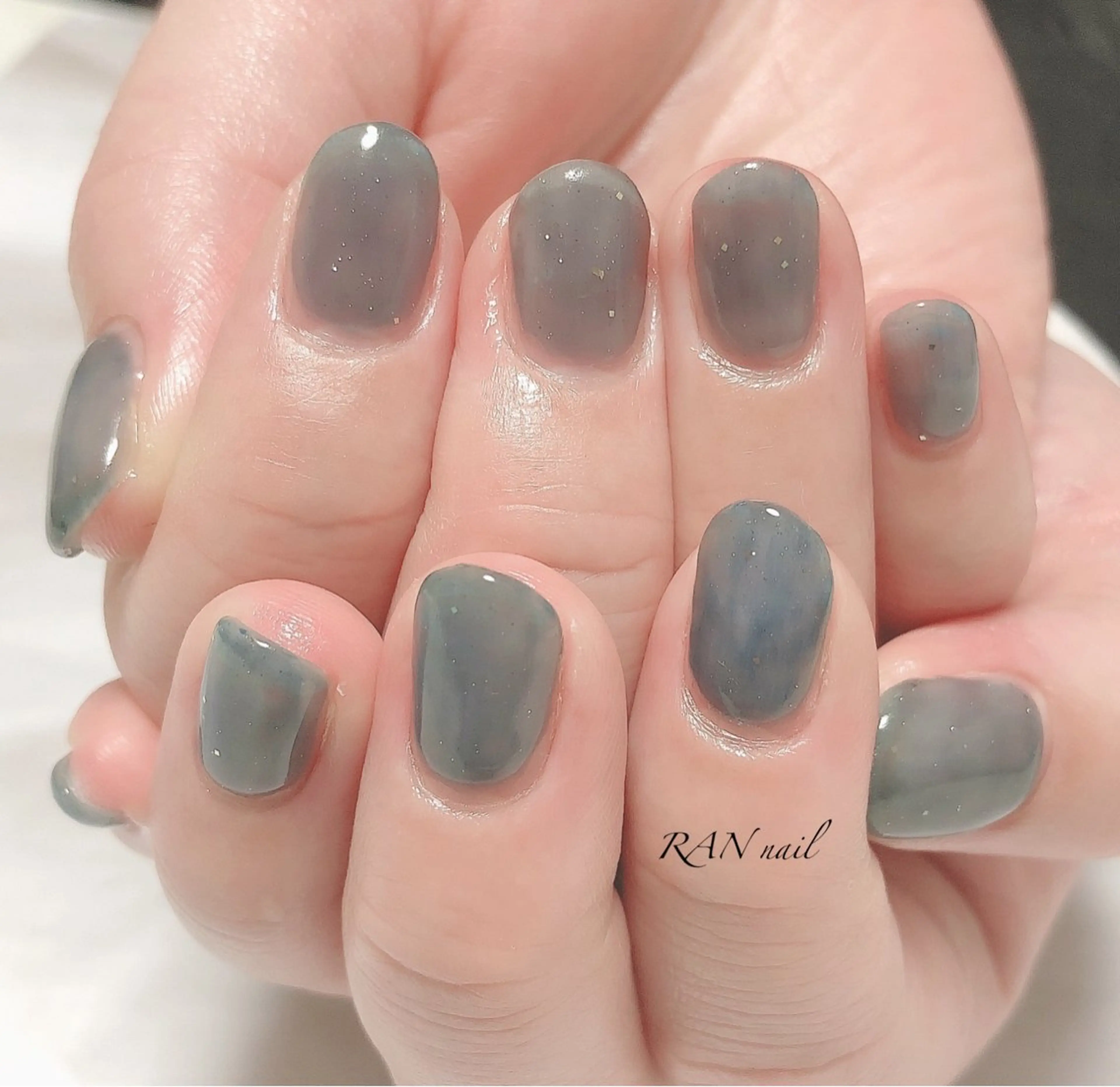 ネイル キラキラネイル ラメ(グリッター) ワンカラーネイル シンプルネイル 冬ネイル ハンドネイル フットネイル RAN nailのネイルデザイン