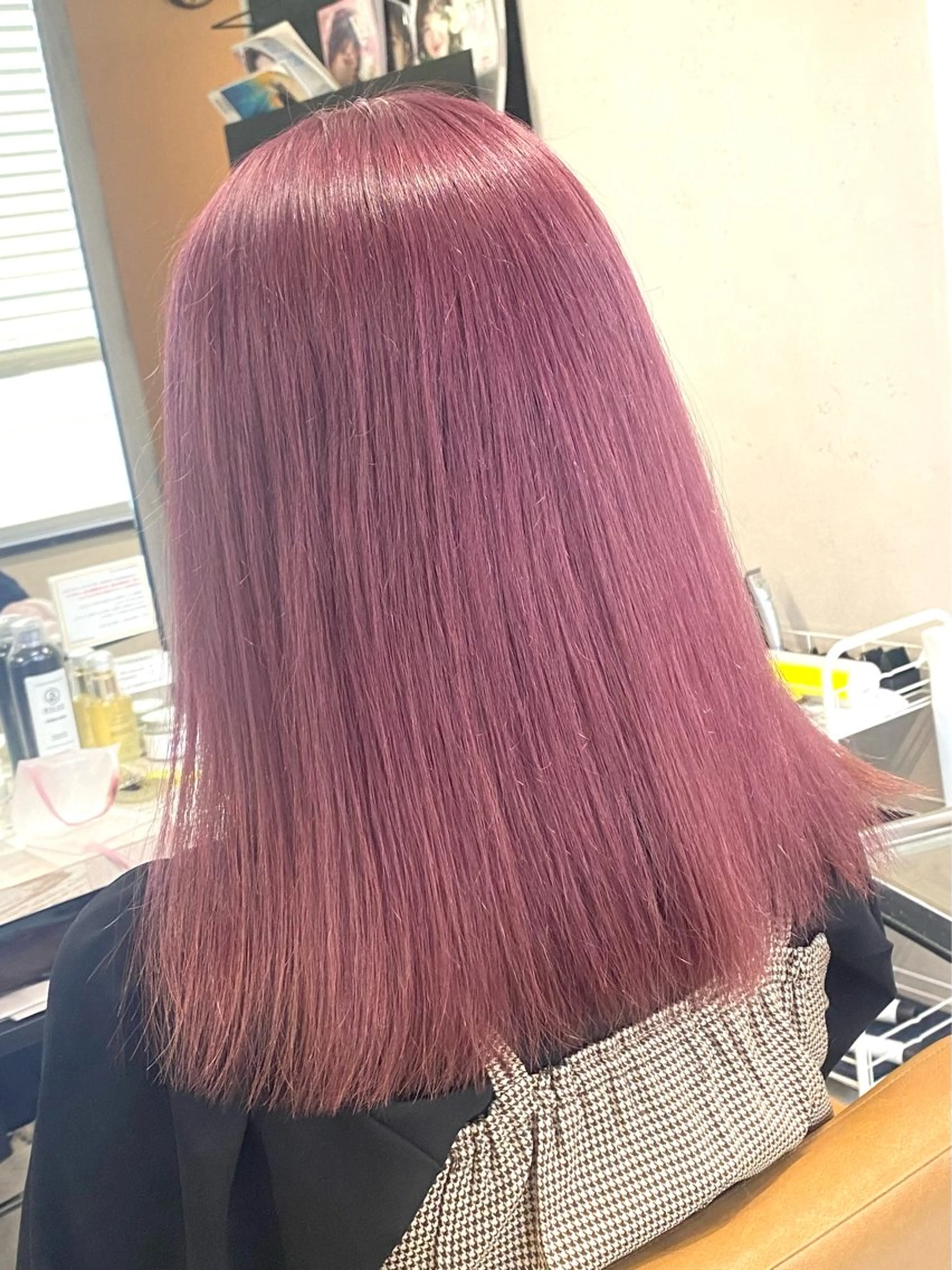 ミディアム カラー バレイヤージュ ミストバング ベージュカラー ブリーチ ケアブリーチ 脱！黒髪 ダブルカラー【上野】のヘアスタイル