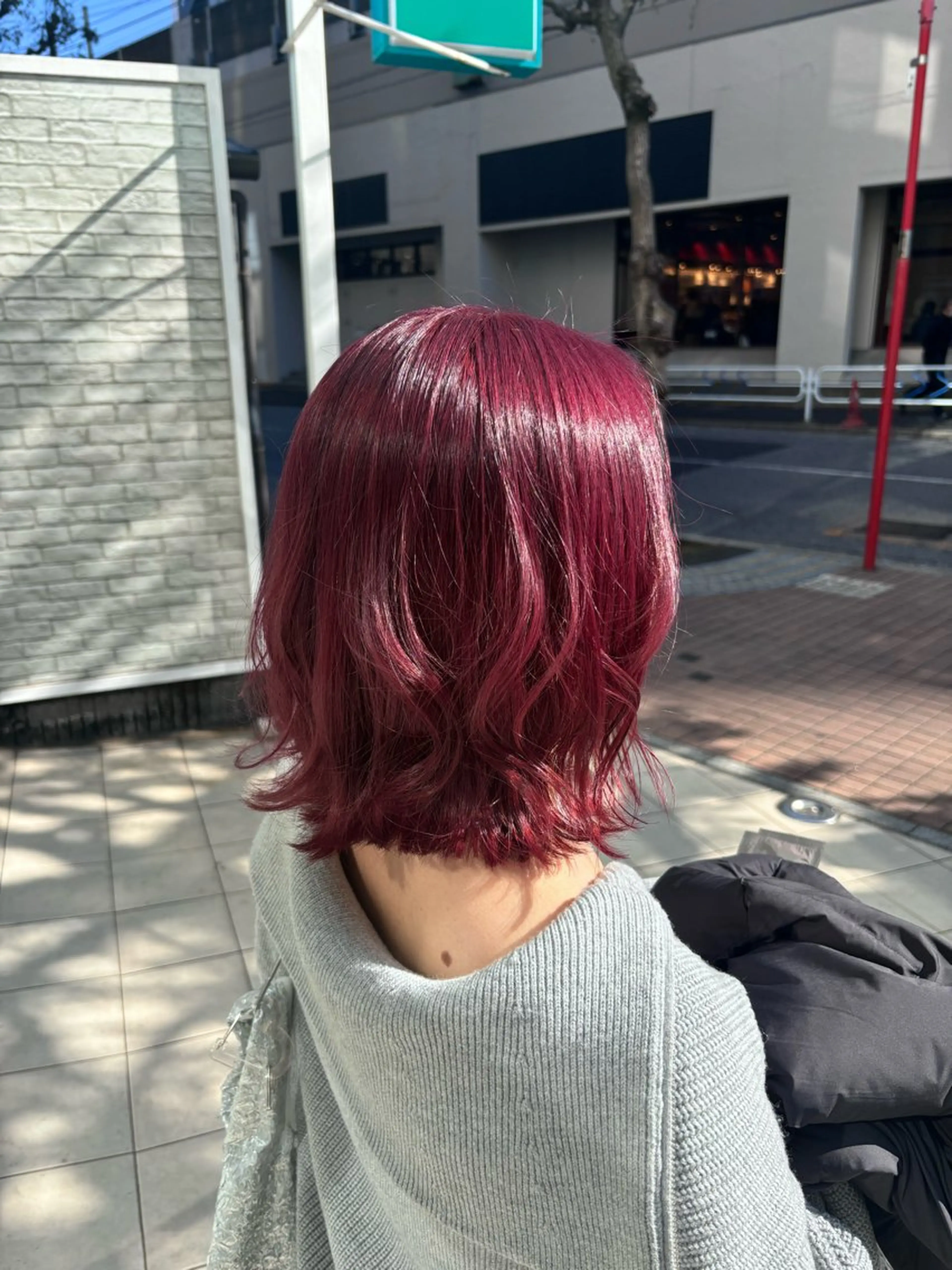 ミディアム カラー ヘアアレンジ ブリーチ ピンクカラー 透明感カラー🫧 aika🐈のヘアスタイル