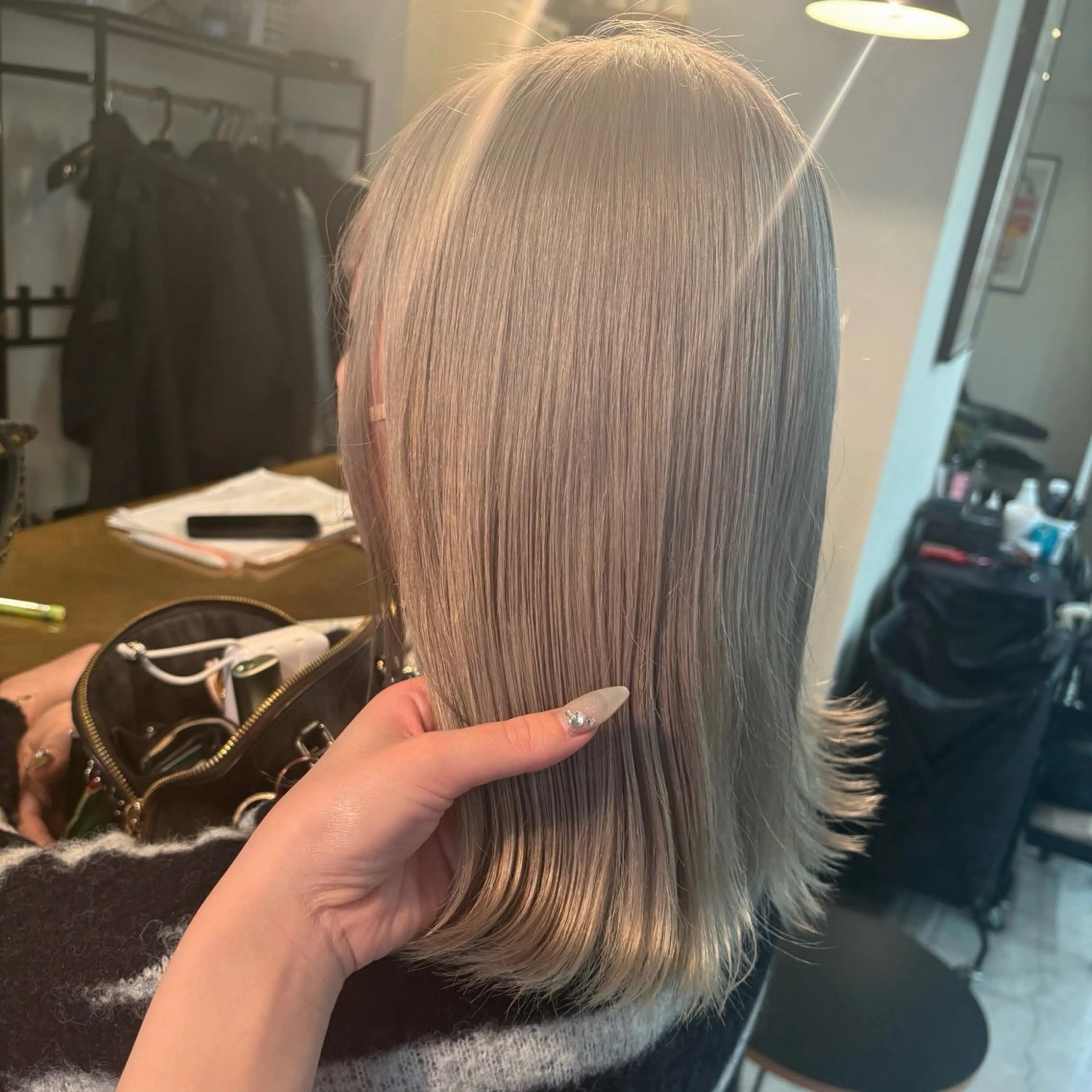 ミディアム カラー ヘアカラー みやもと こゆきのヘアスタイル