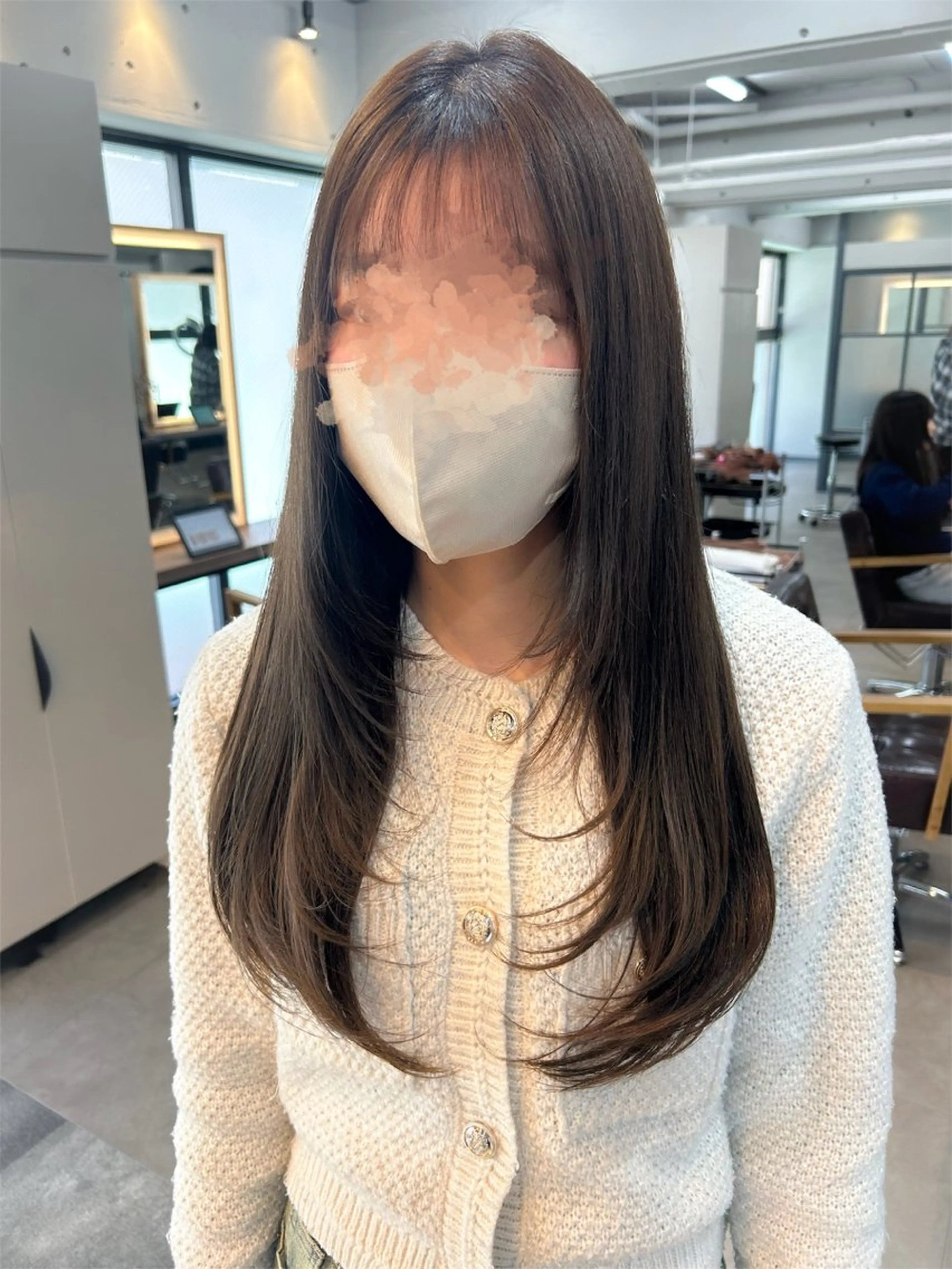 ロング カラー オリーブカラー 髪質改善 レイヤーカット カット ヘアカラー レイヤー/ハイトーン 艶感/ririkaのヘアスタイル