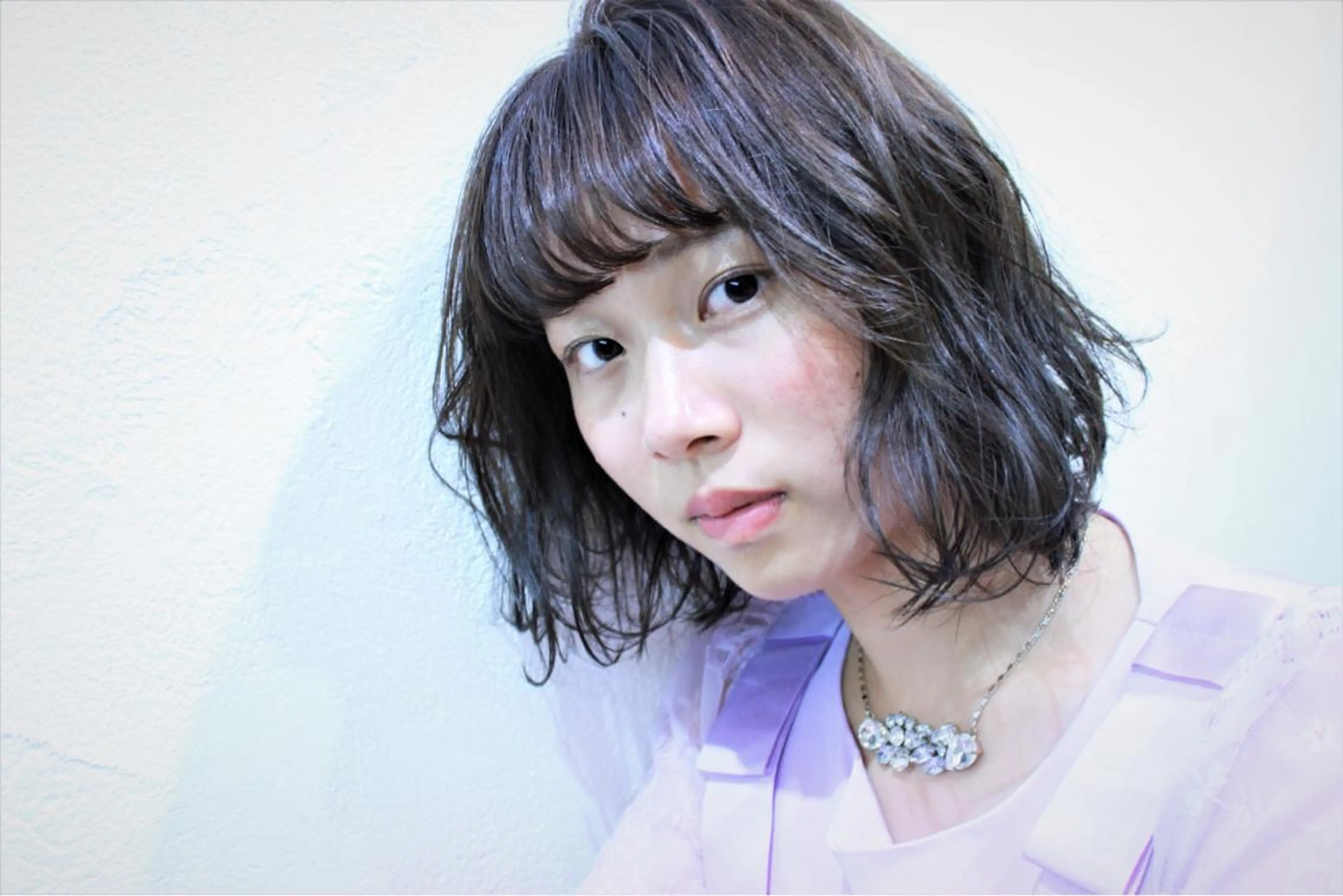 ショート 切りっぱなしボブ ボブ 所渉/韓国レイヤー /ウルフカットのヘアスタイル