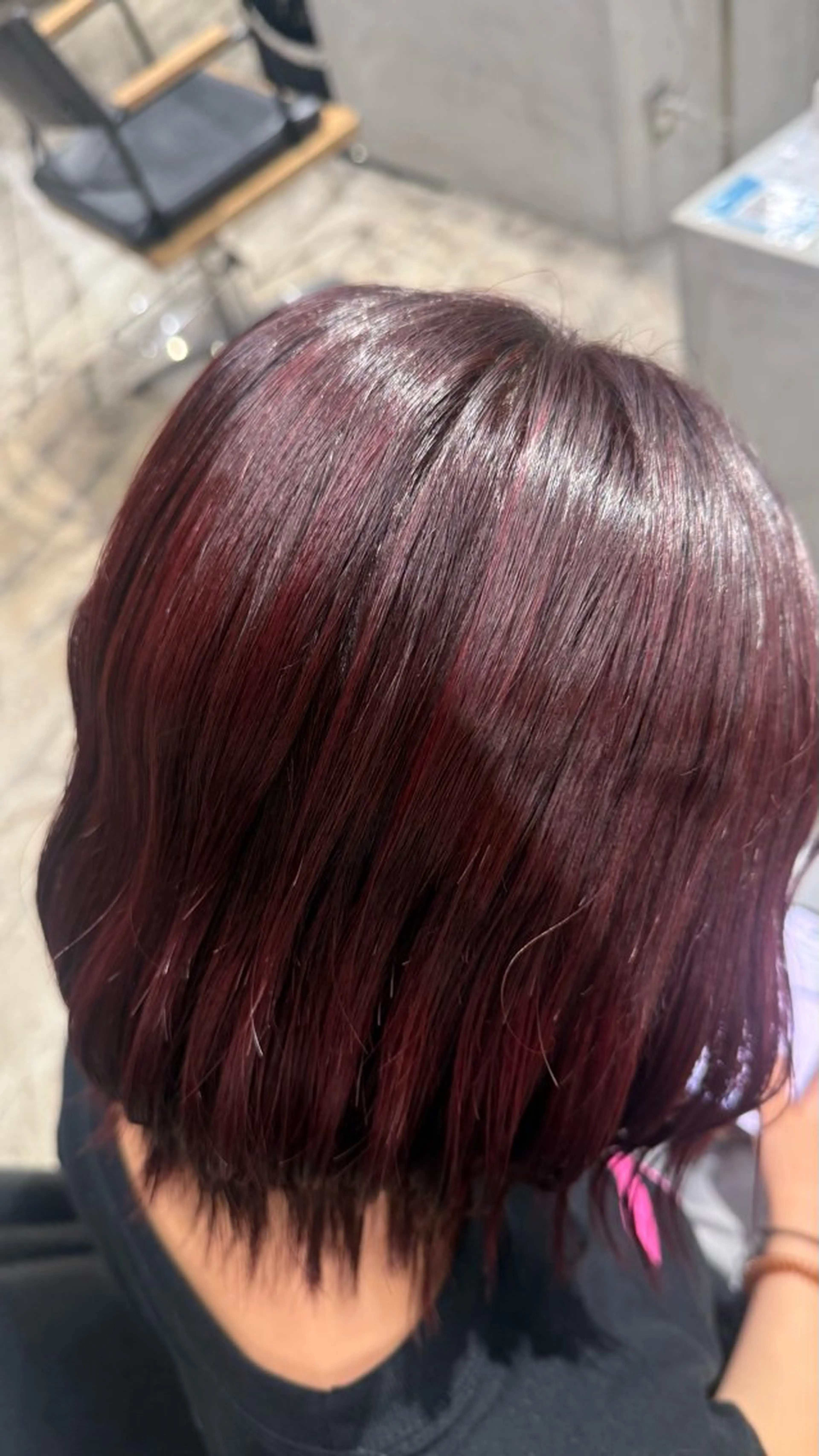 ミディアム カラー 山本 彩美香のヘアスタイル