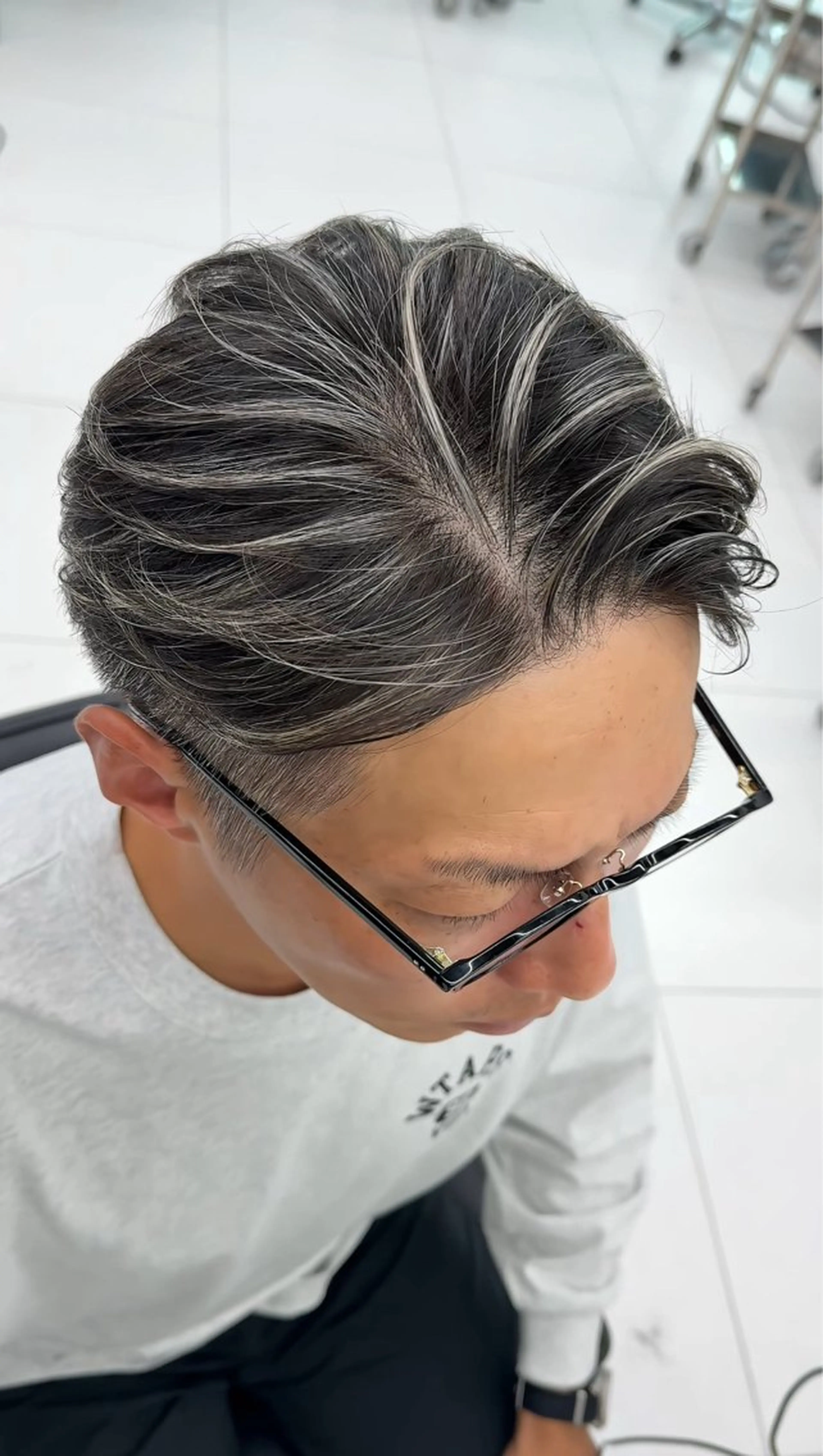 メンズ 白髪ぼかし/メッシュ ハイライト/ゆうとのヘアスタイル