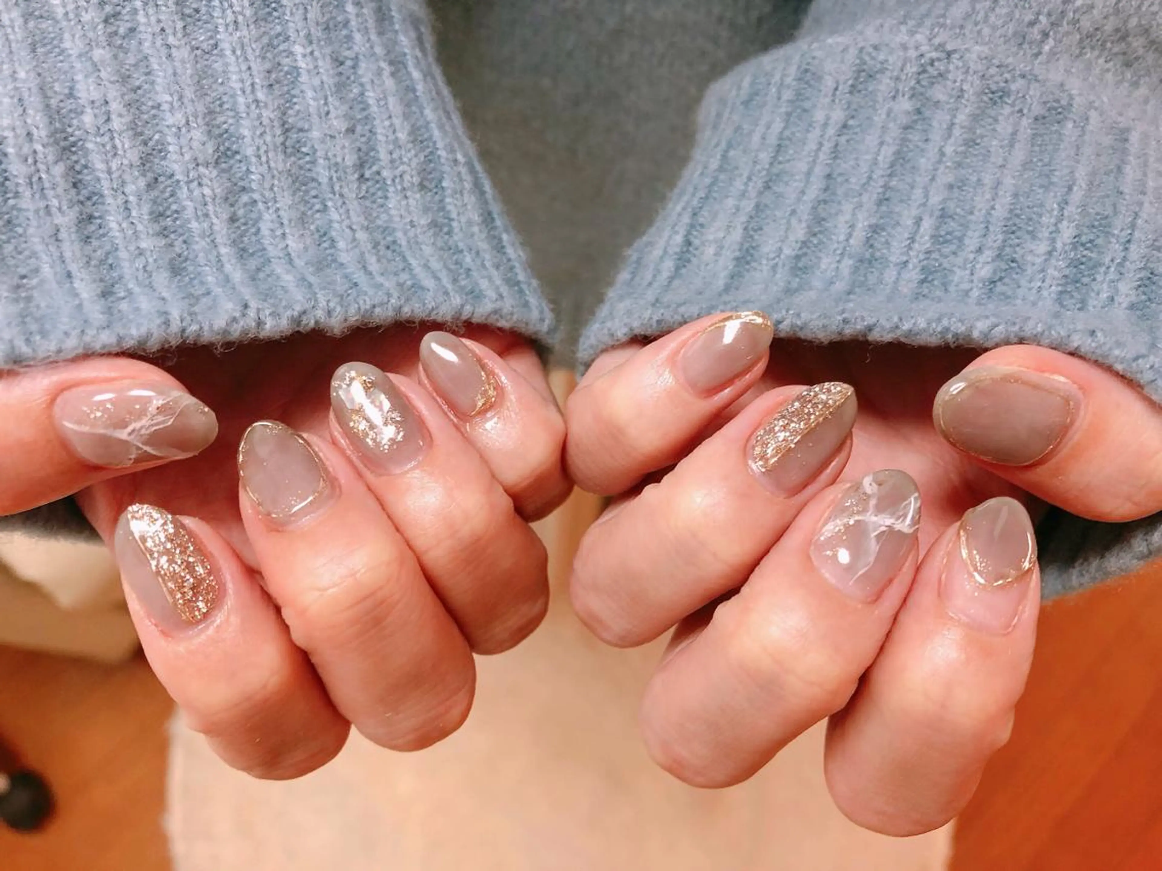 ネイル 大理石ネイル(マーブル) mogunail &blowのネイルデザイン
