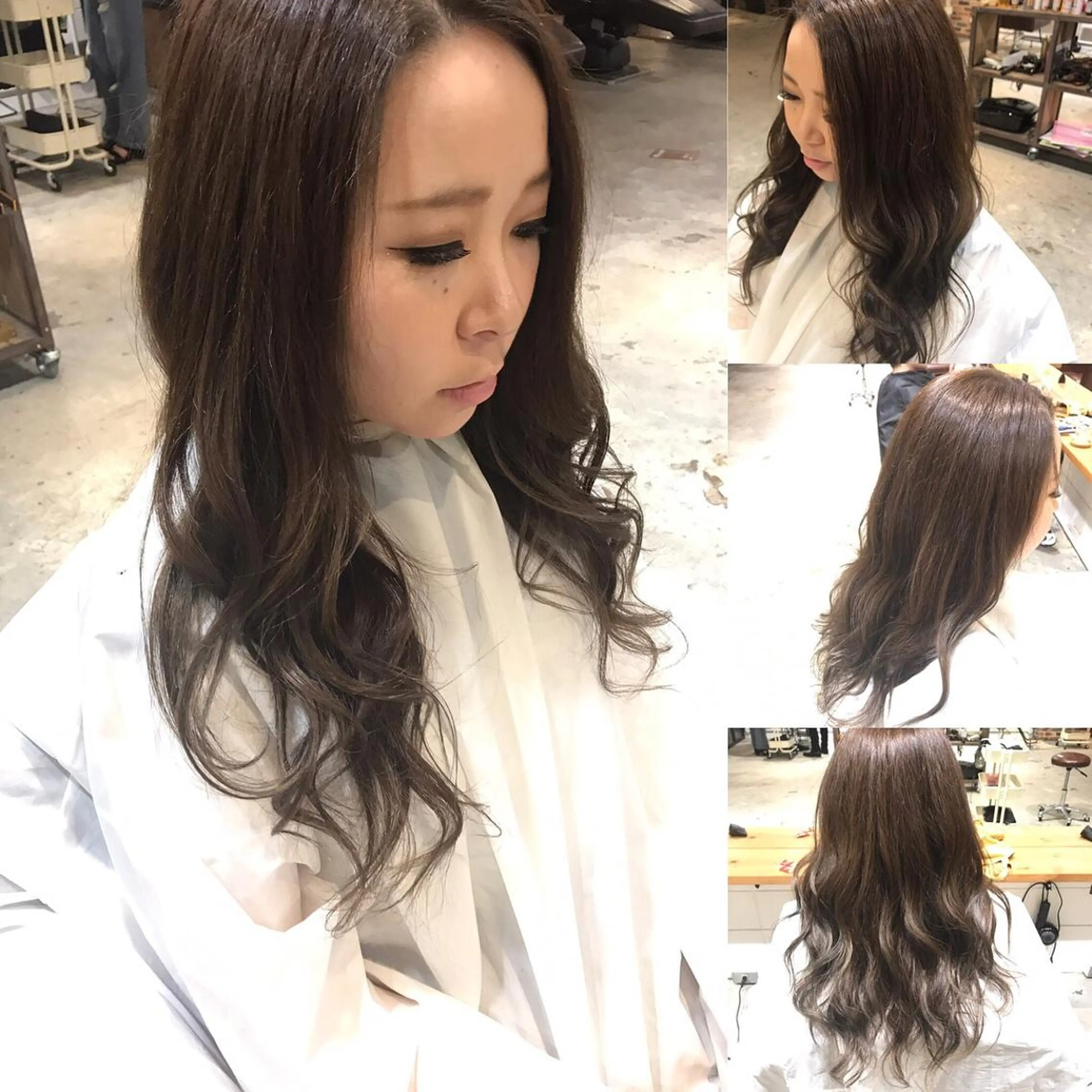 ロング カラー パーマ ヘアアレンジ メンズ キッズ 透明感カラー グレージュ Forest. -髪質改善-のヘアスタイル