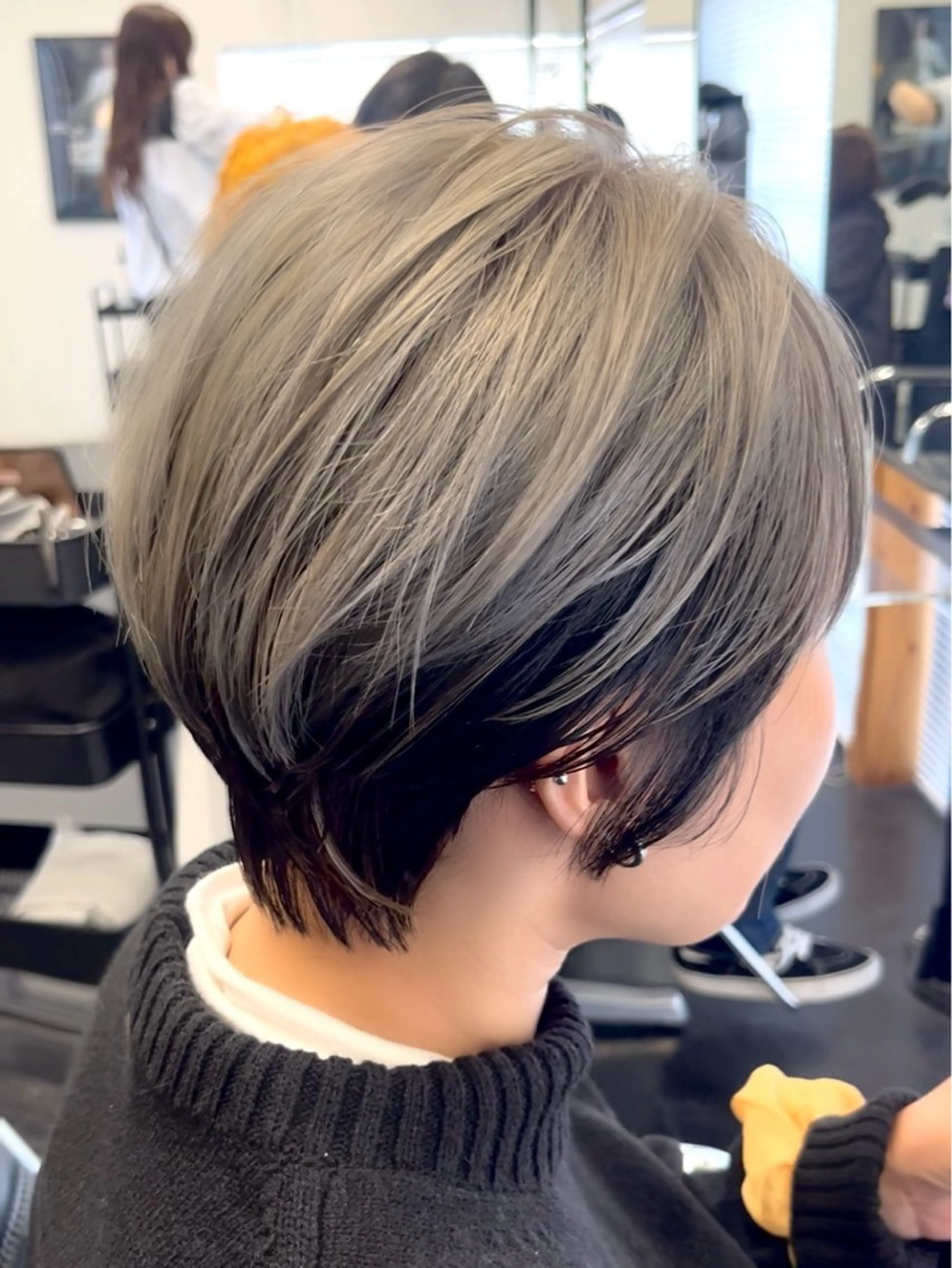 ショート カラー ブリーチ ハイライトカラー ハイライト カット ヘアカラー パーマ/縮毛矯正 揚村武斗のヘアスタイル