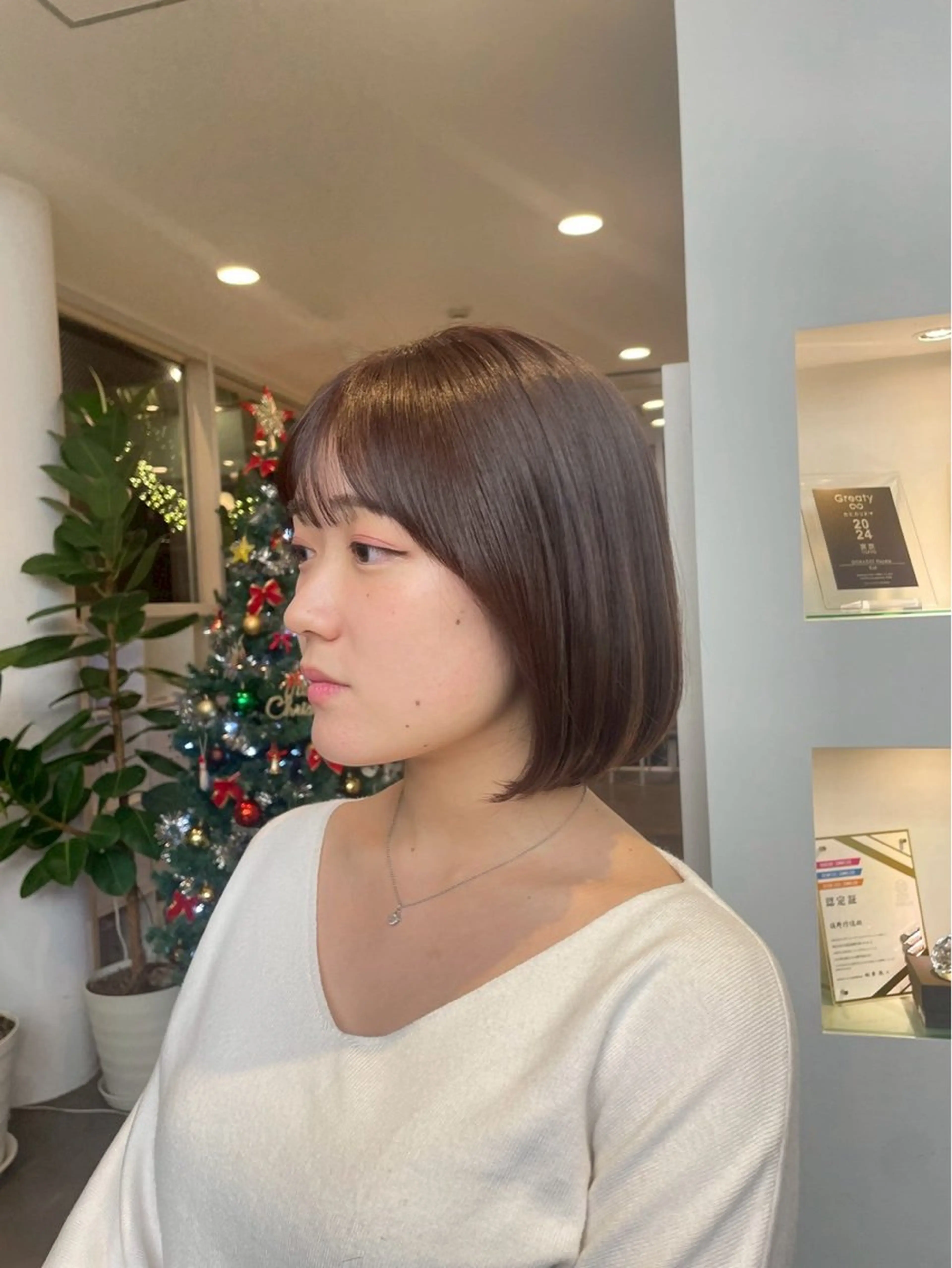 ショート 顔周りカット 🎧ayaka/ボブ /透明感カラー🩵のヘアスタイル