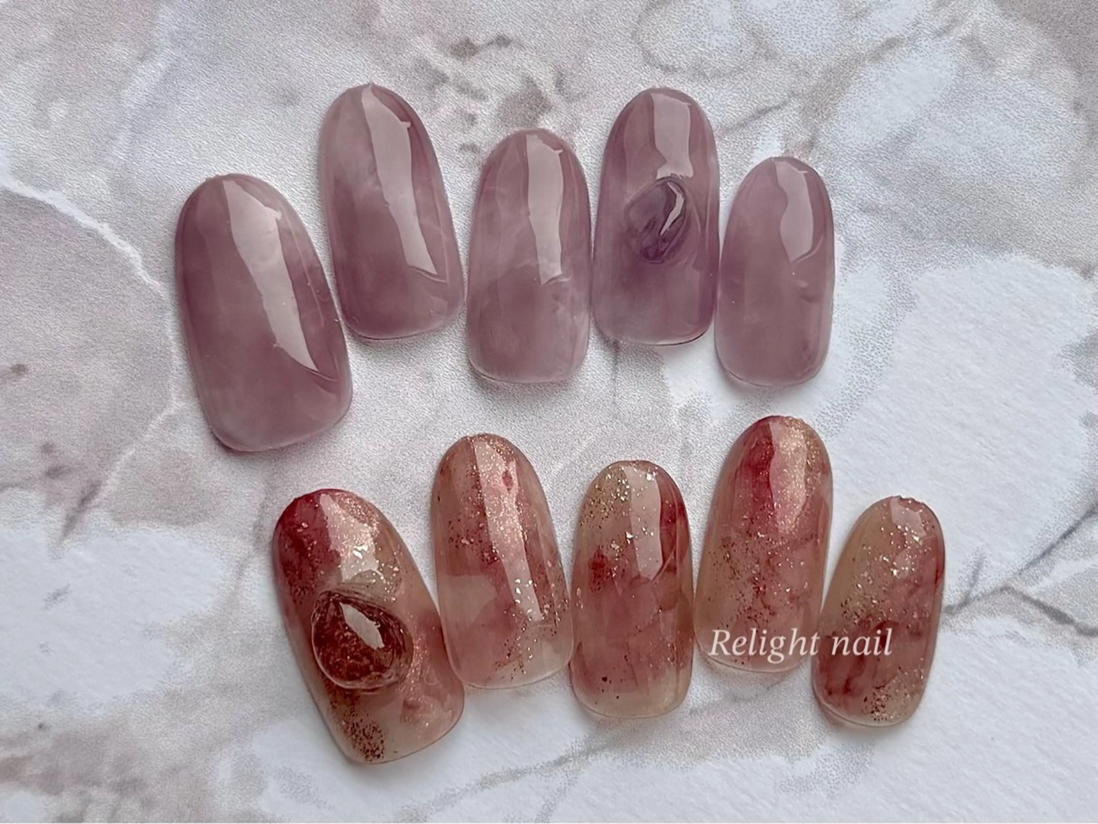 ネイル ニュアンスネイル Relight RIEのネイルデザイン