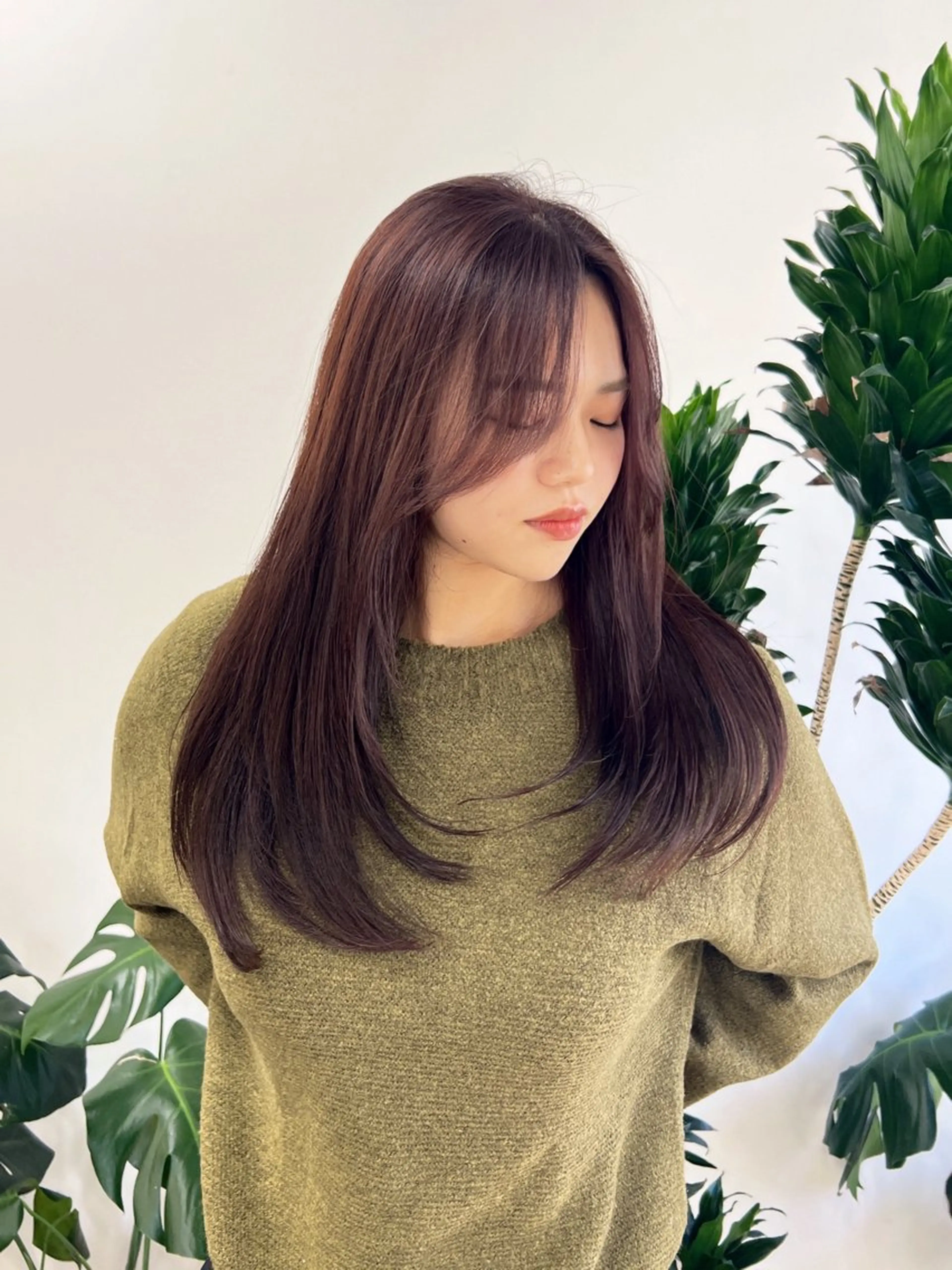 セミロング カラー 韓国風ヘア 似合わせカット 小顔カット カット ヘアカラー トリートメント 渋谷レイヤーカット❌ 縮毛矯正専門/武田涼のヘアスタイル