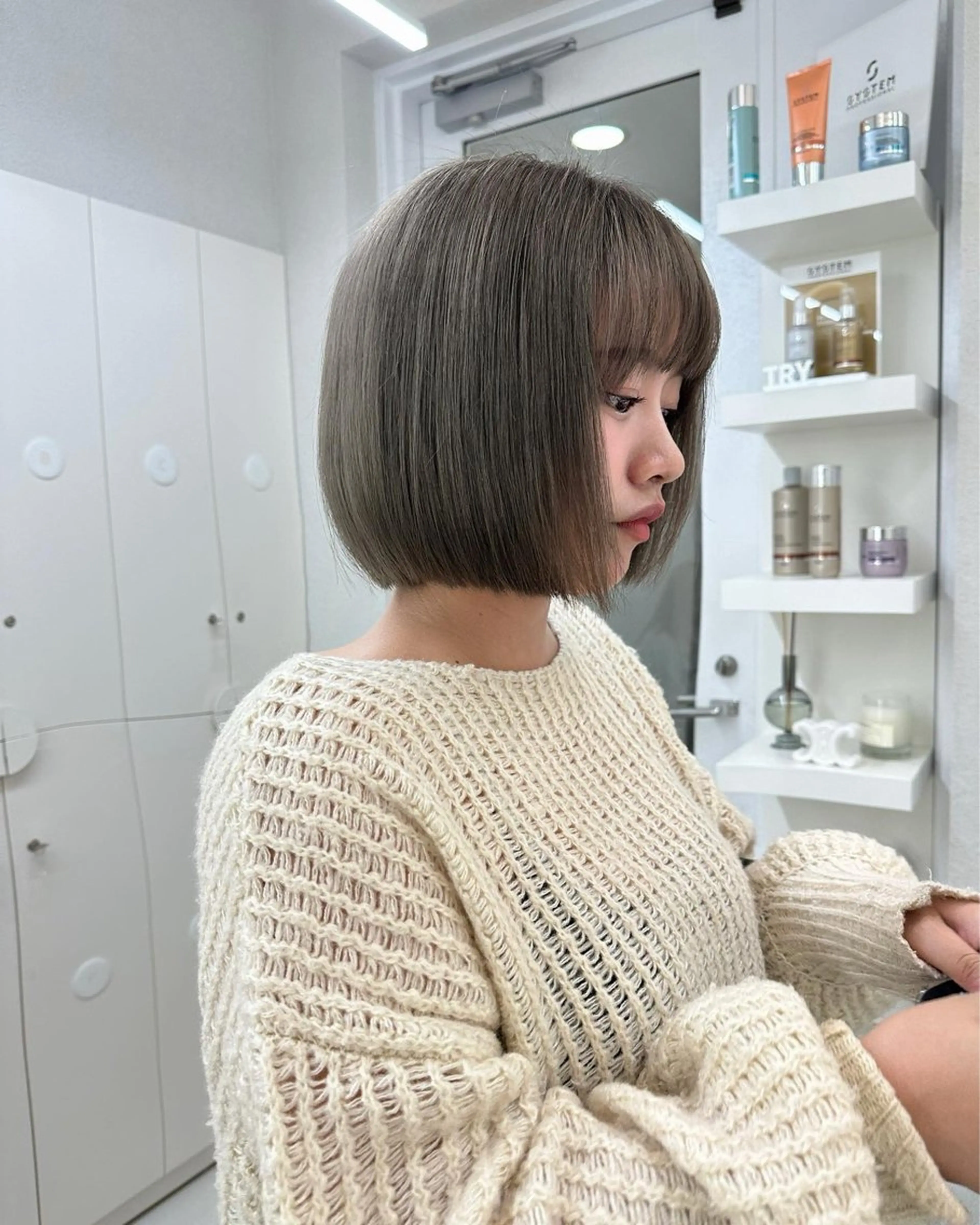 ミディアム カラー ハイトーンカラー ボブ ハイトーンボブ Mizuki.のヘアスタイル