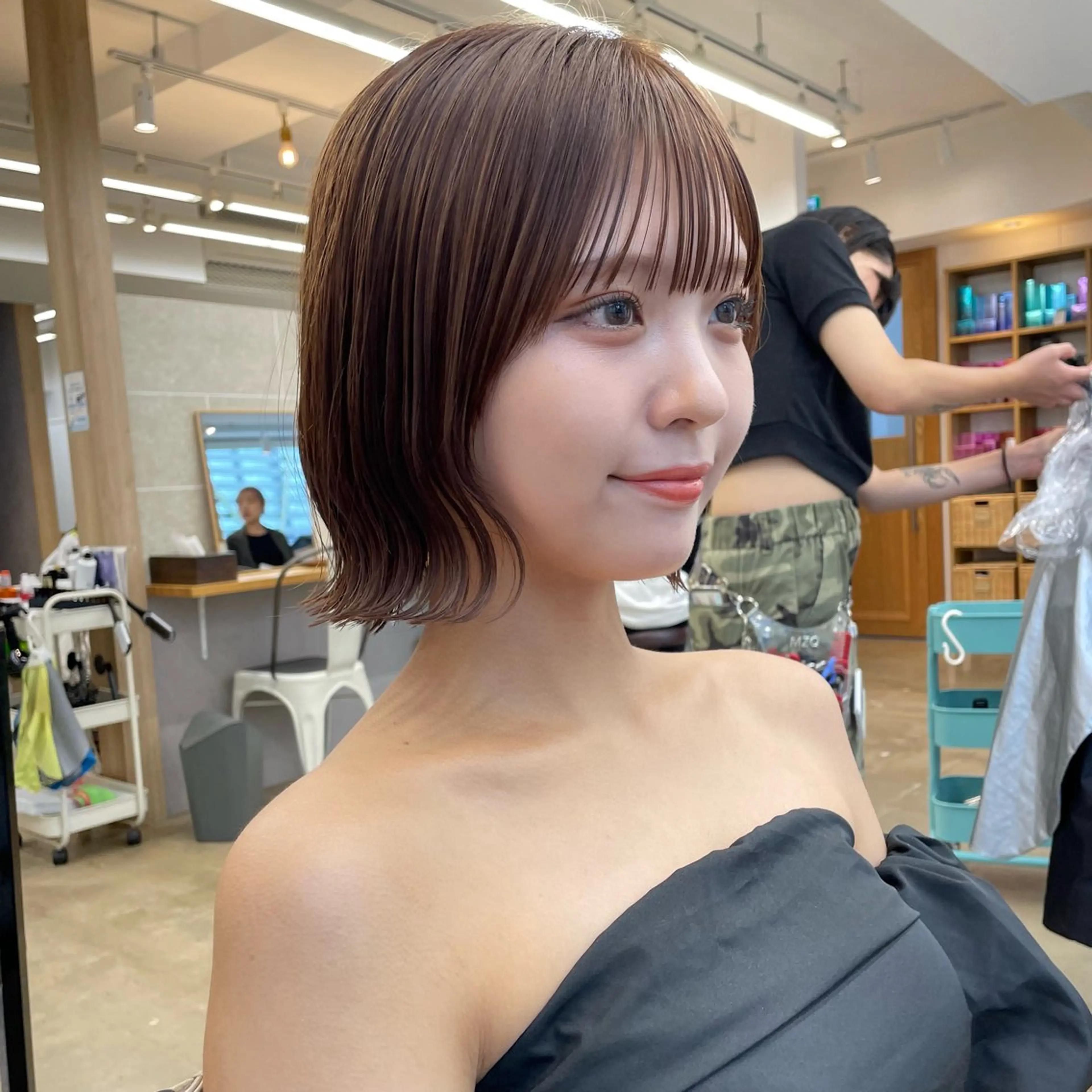 ショート カラー ボブ レイヤー職人 横浜/似合わせ/秋山のヘアスタイル