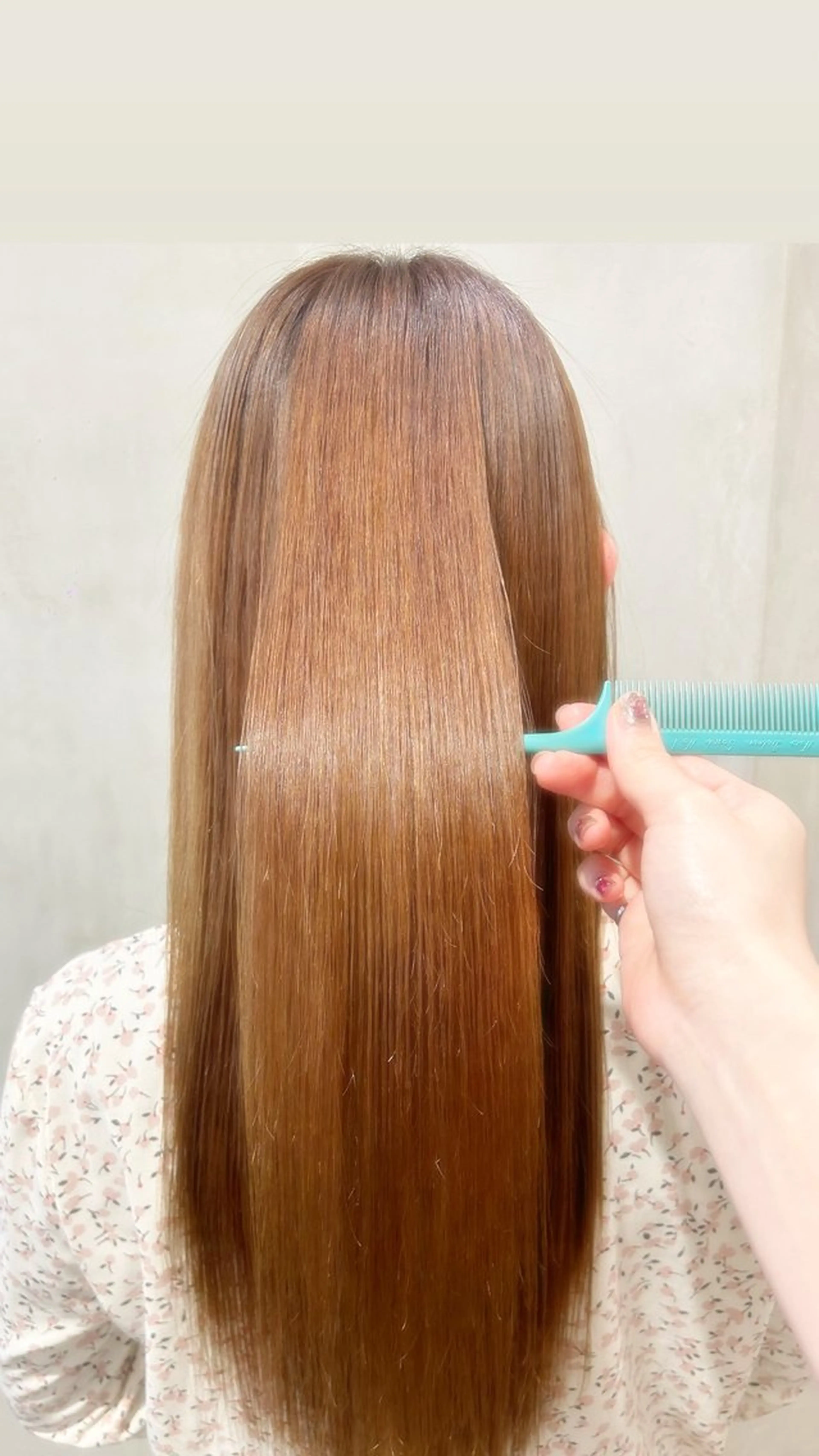 ロング 縮毛矯正 タナカ カナ🫧のヘアスタイル