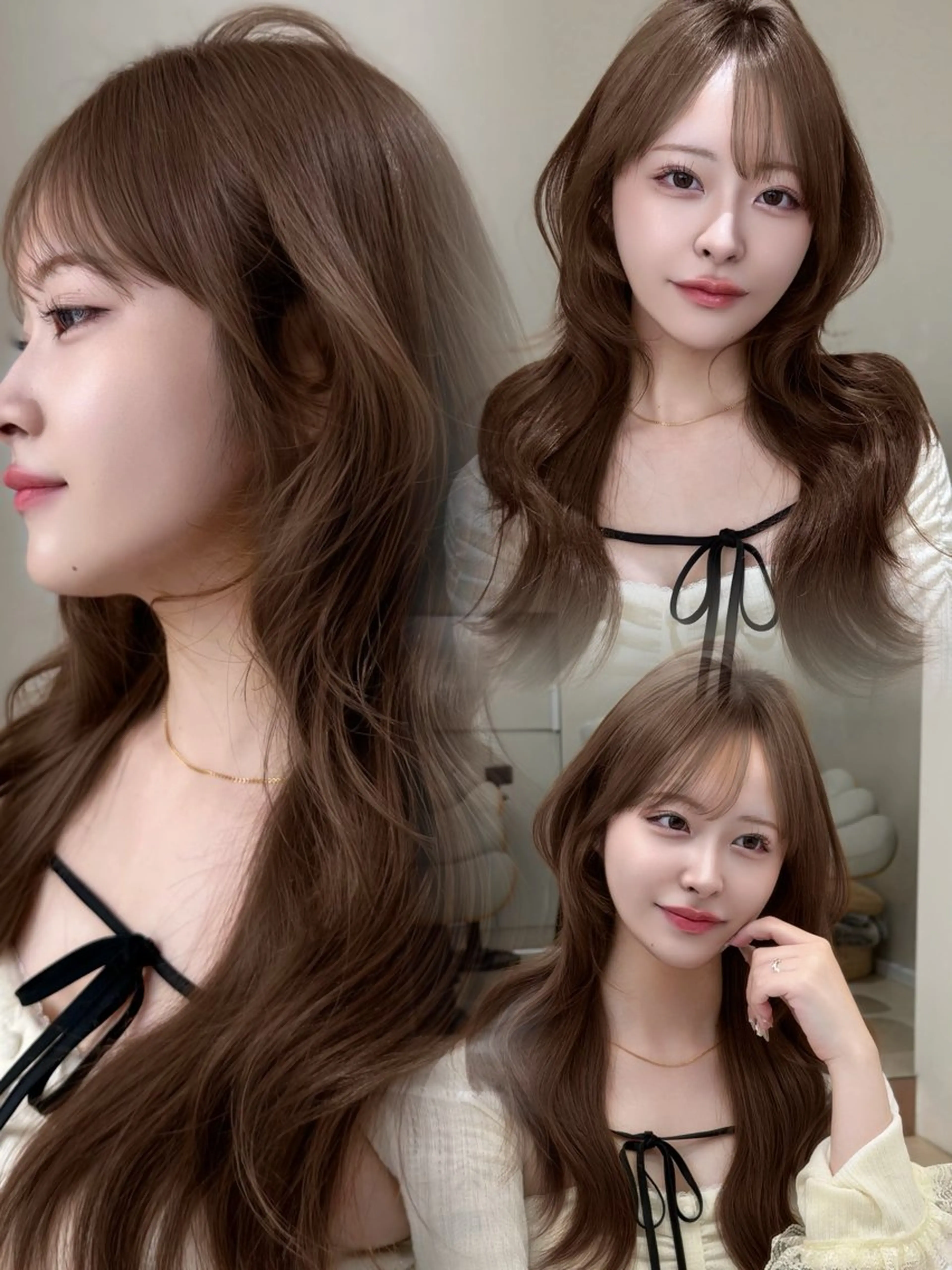ロング カラー トリートメント ヘアカラー トリートメント 𝐜𝐨𝐚 𝐦𝐨𝐦𝐨𝐞のヘアスタイル
