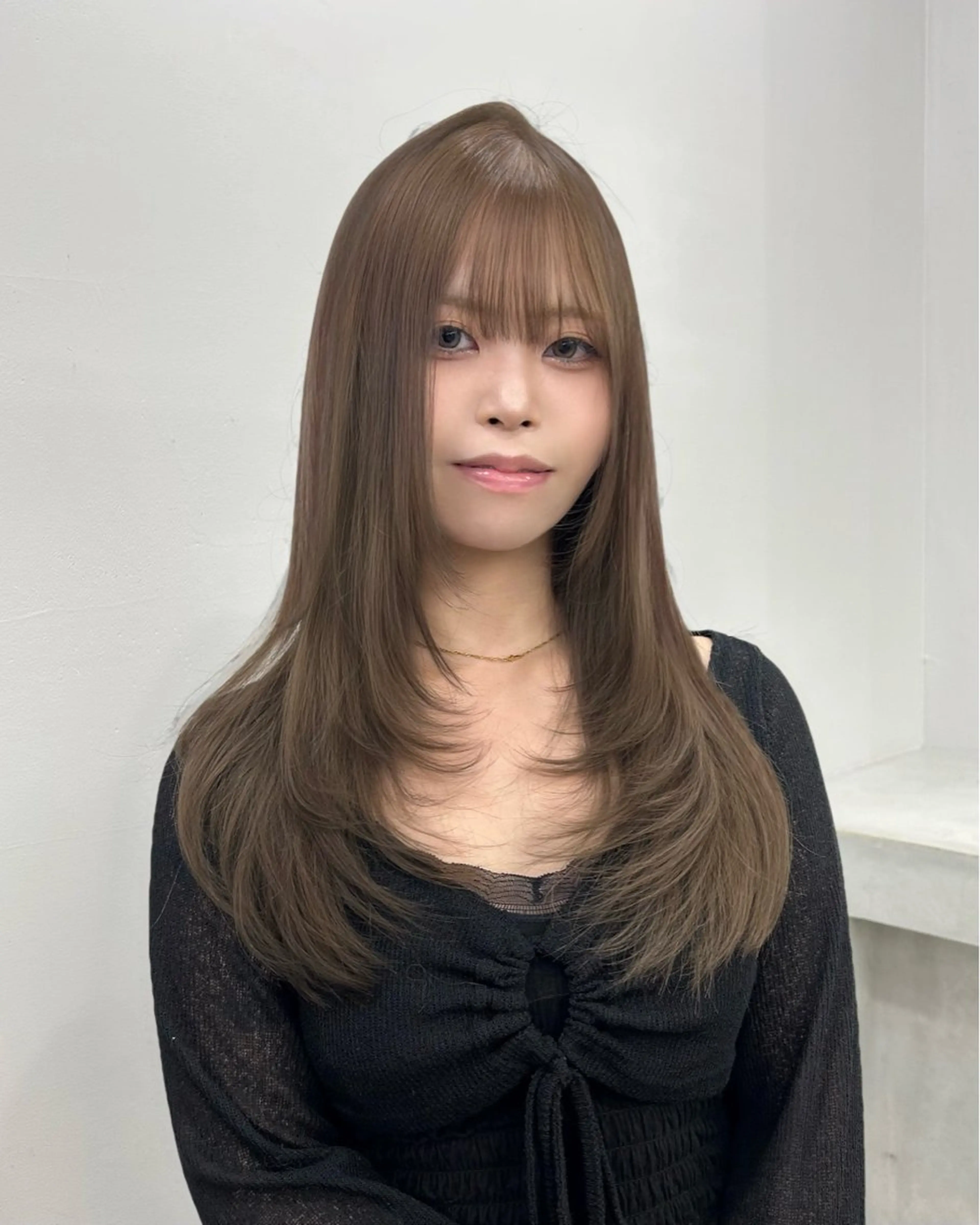 ロング カラー レイヤーカット／韓国 🤎きのした いちかのヘアスタイル