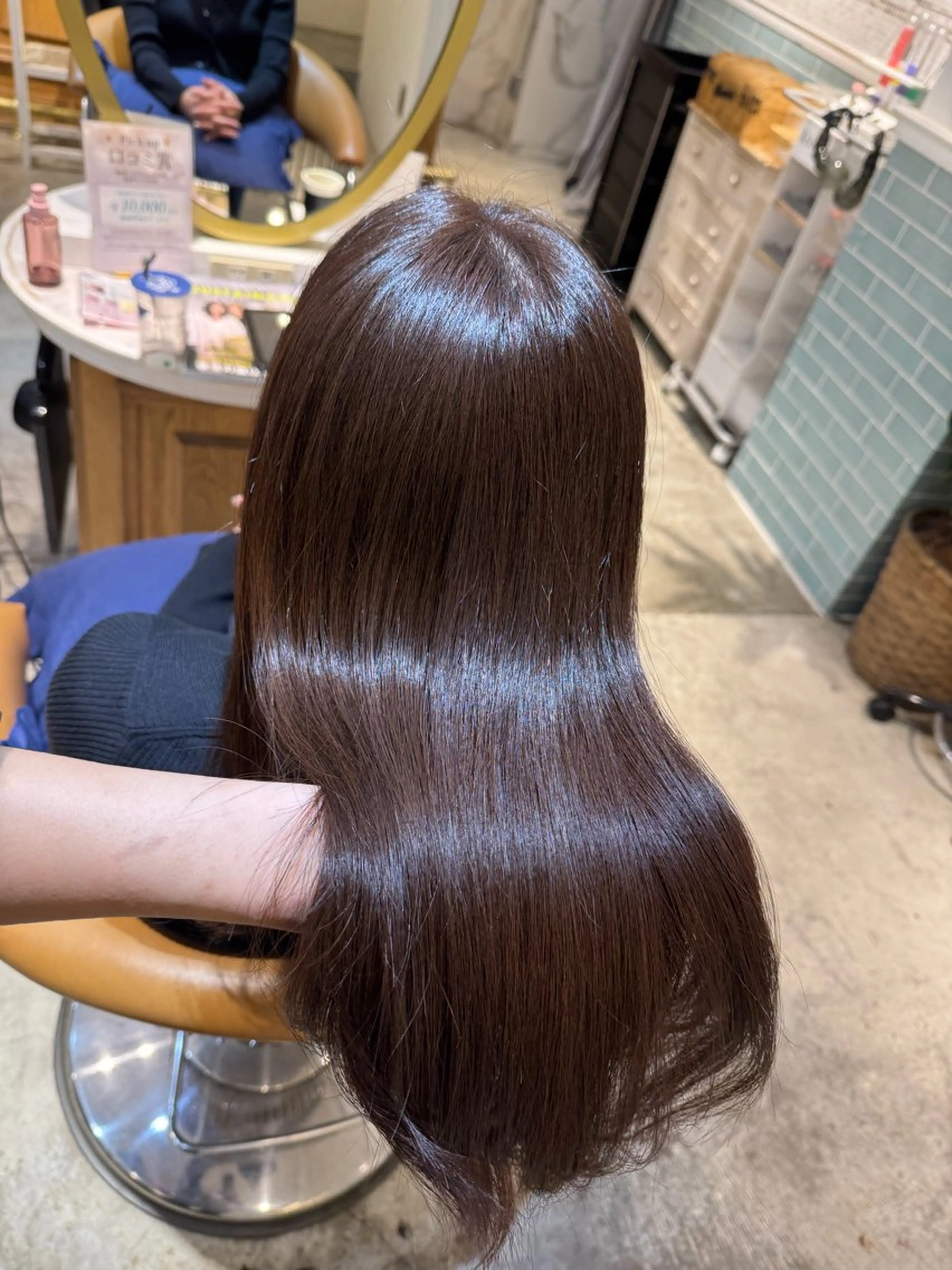 【🌷1日1名様限定🌷】カット➕艶カラー➕3step内部補修.外部補修ナノケアトリートメントの写真