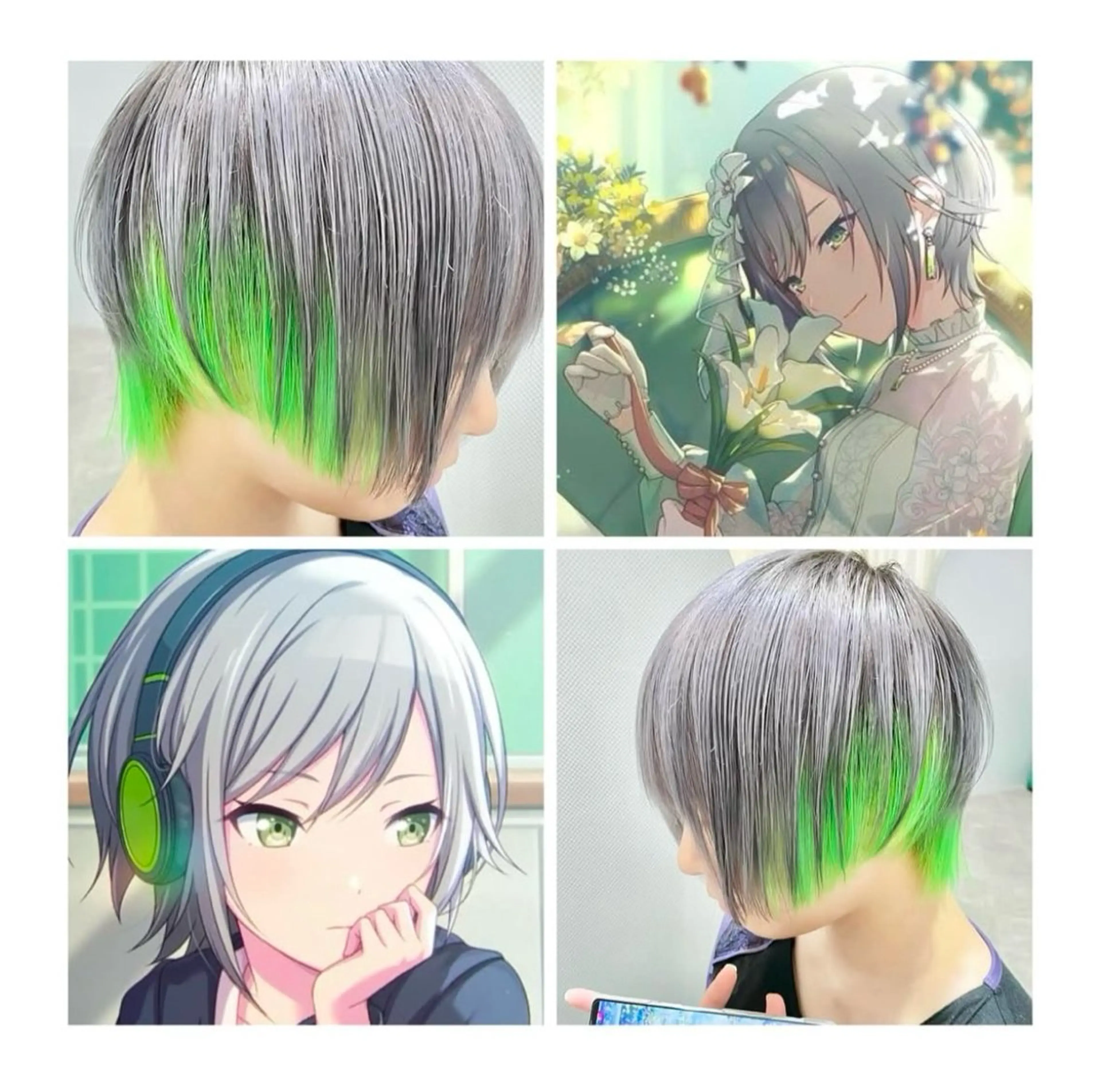 ショート カラー シルバー ヘアカラー GARU-ガル-所属・TSUNO🦖 派手髪/オタク美容師のヘアスタイル