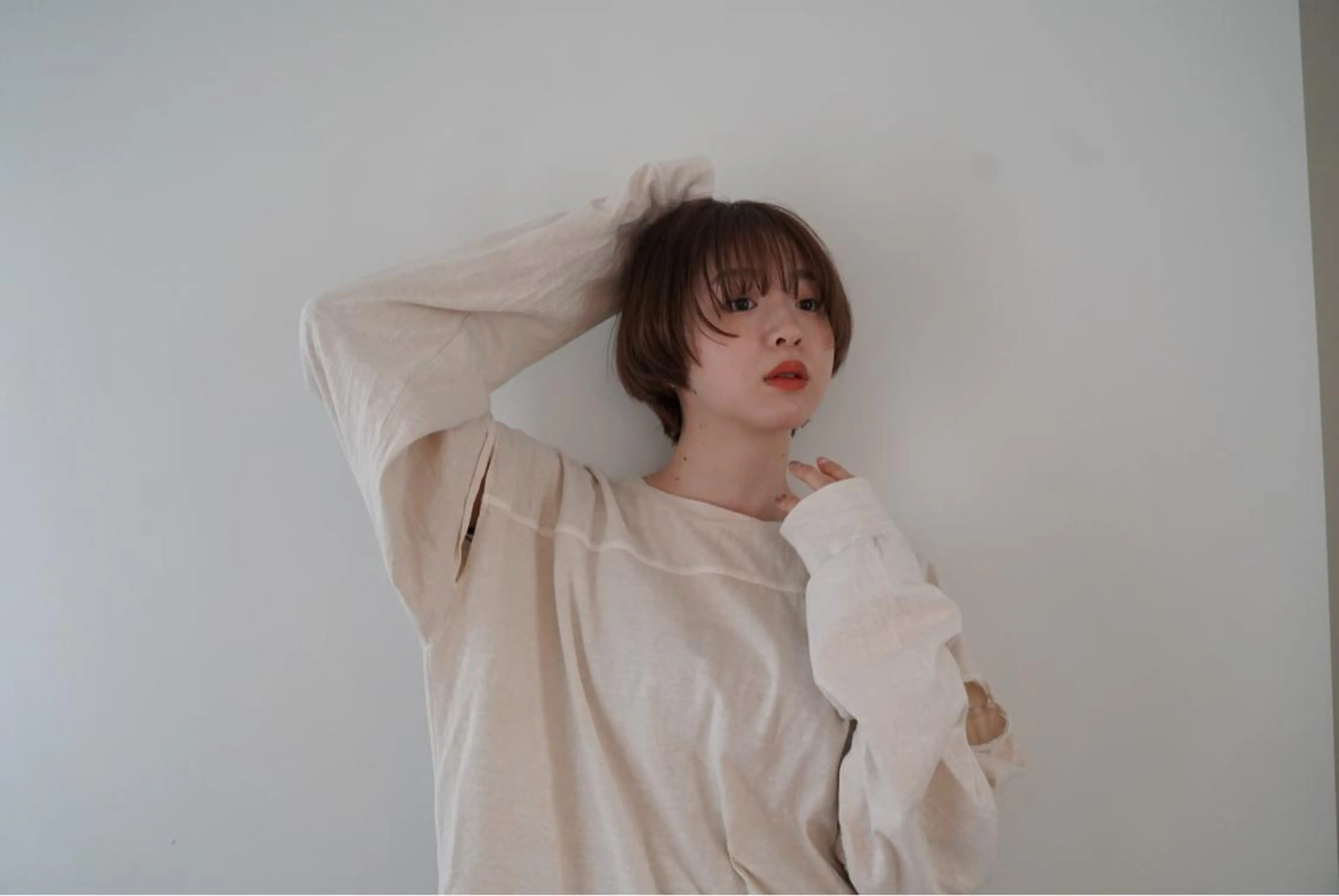 ショート カラー カット ヘアカラー トリートメント 美髪ストレート 川本雄己のヘアスタイル