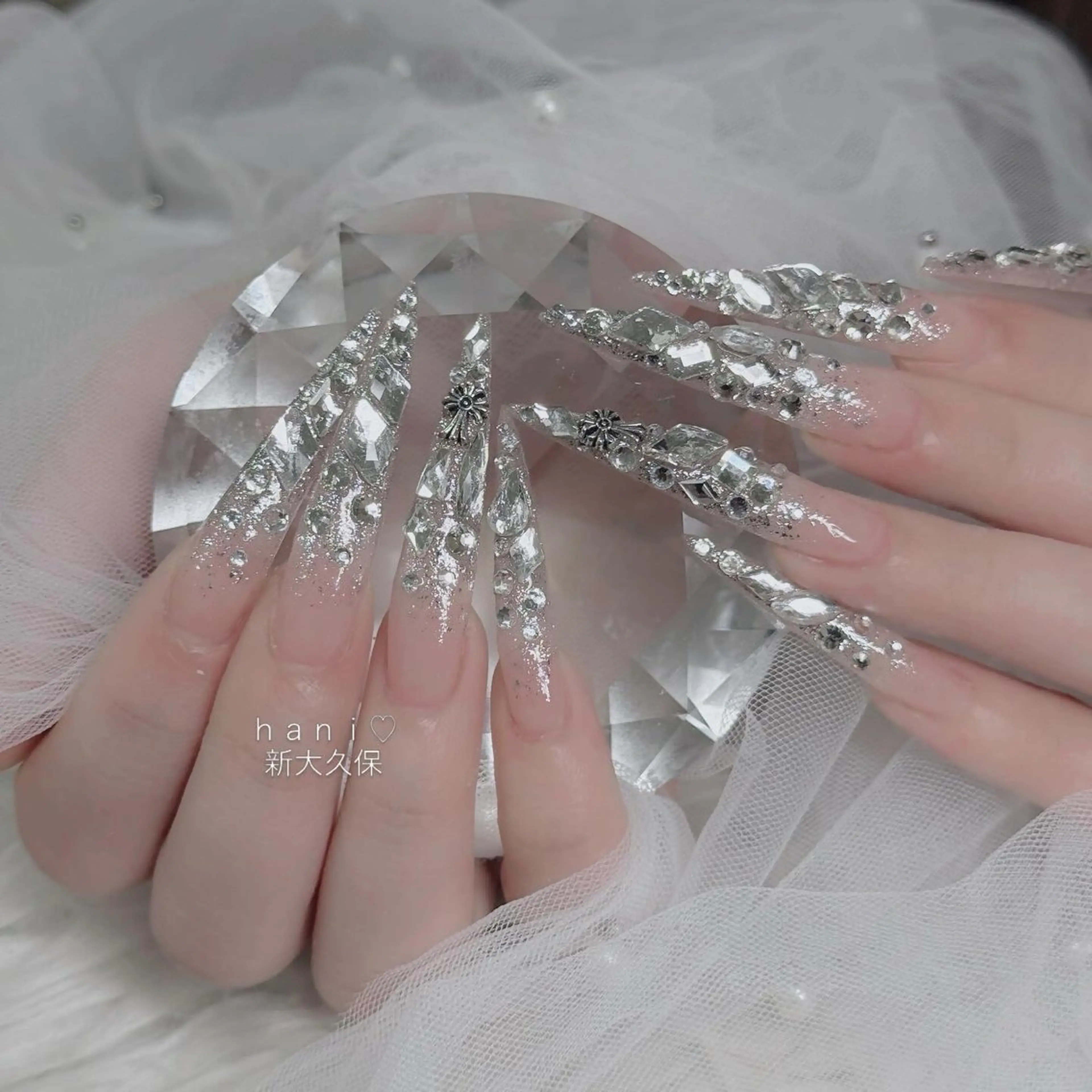 ネイル フットネイル フレンチネイル グラデーション 韓国ネイル ロングネイル ハンドネイル Hani Nail Salonのネイルデザイン