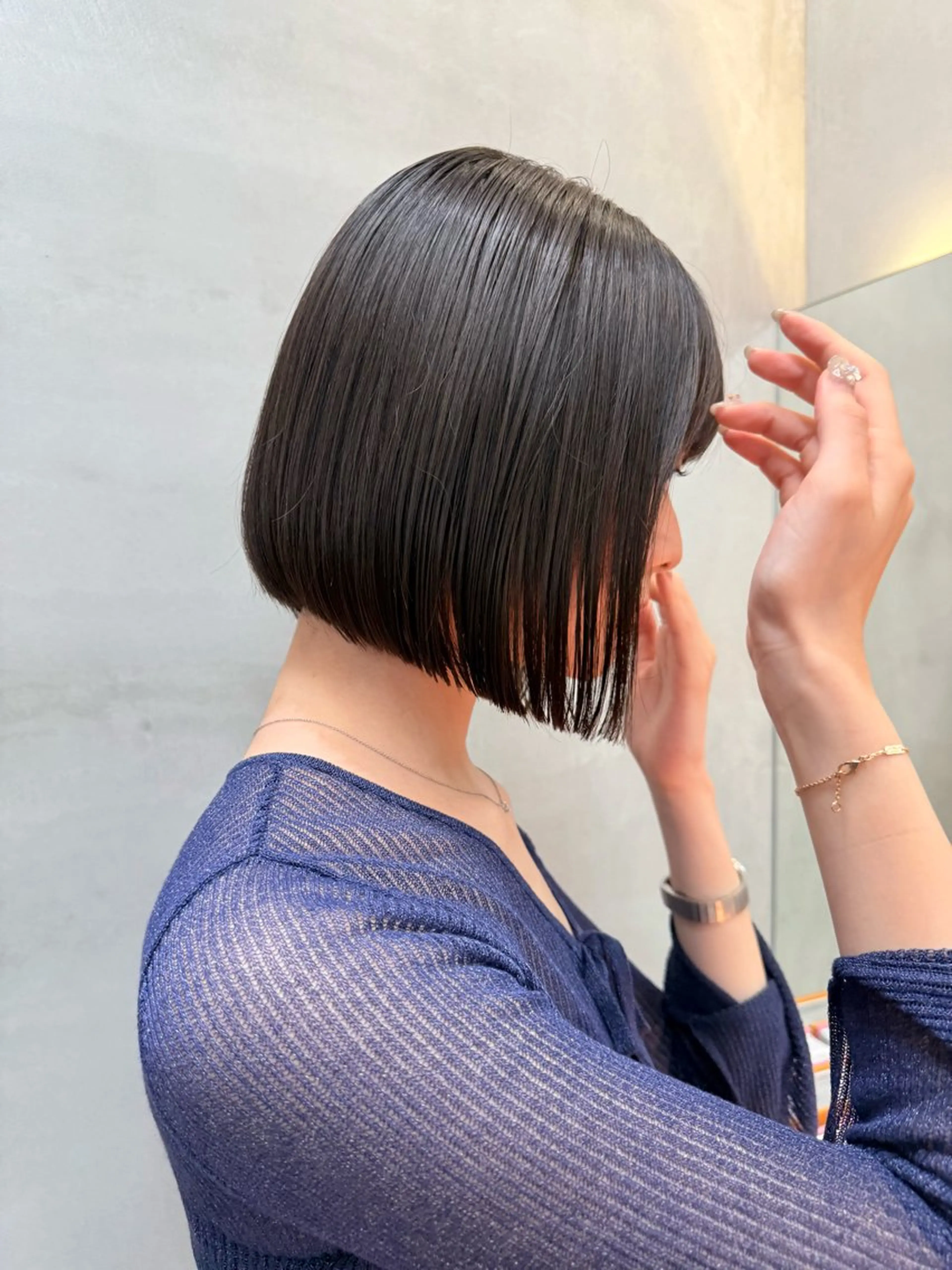 ミディアム カット 縮毛矯正 トリートメント 顔周り/ブリーチなし /縮毛矯正🫧伊勢のヘアスタイル