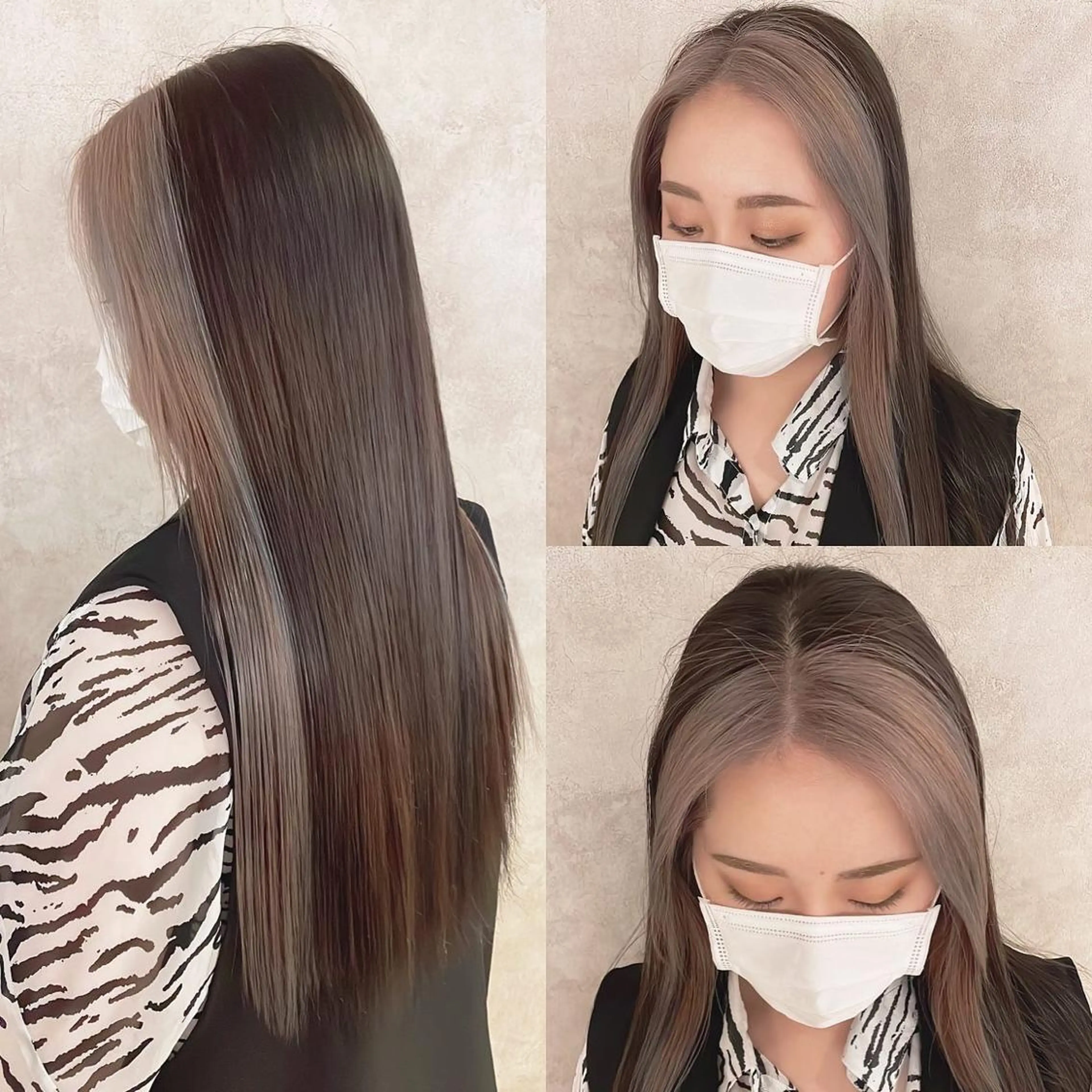 ロング カラー 韓国風ヘア ヘアカラー トリートメント 渋谷:インナーカラー ／🍒エリカ🍒のヘアスタイル