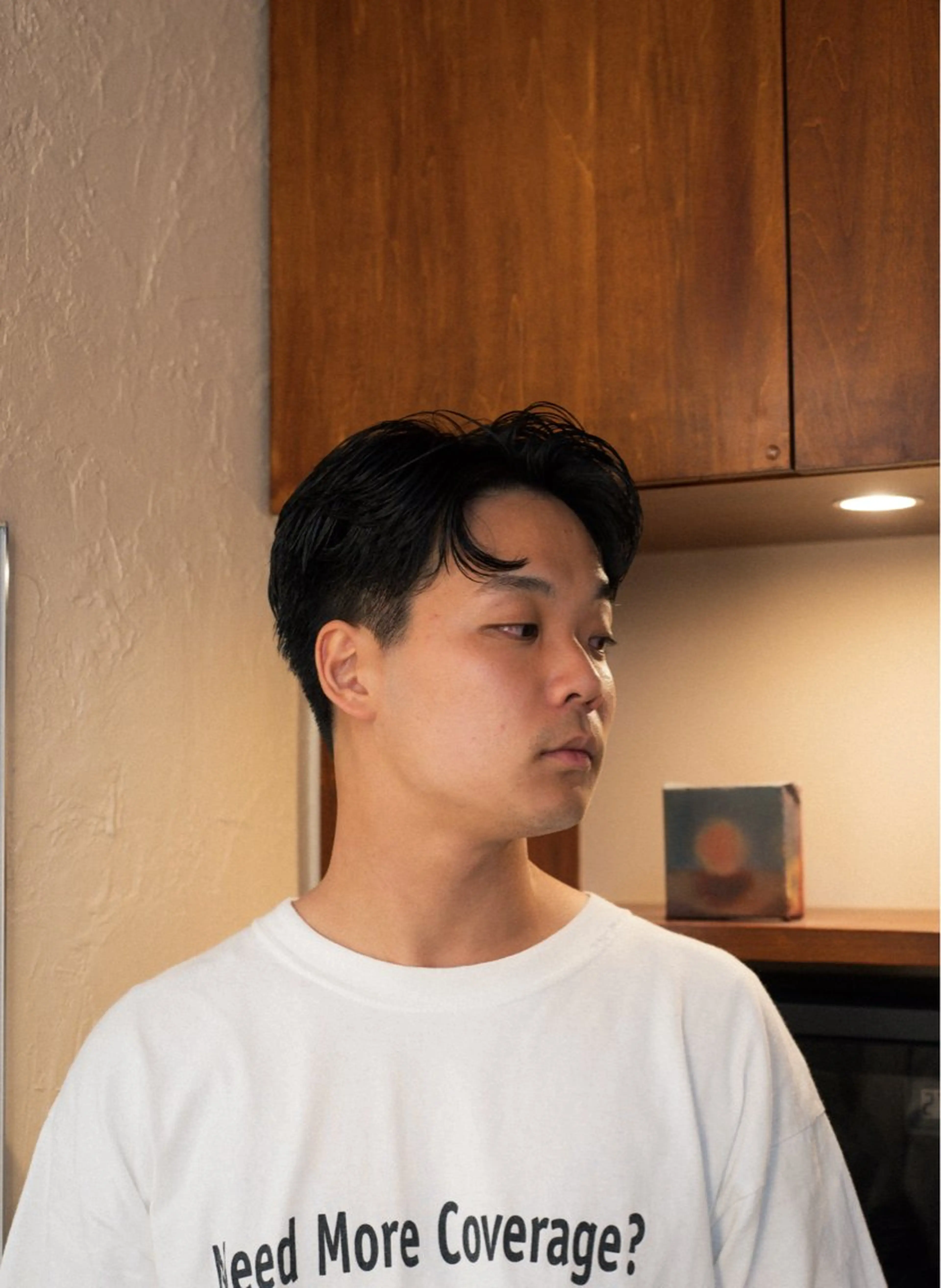 ショート カラー パーマ メンズ センターパート メンズパーマ カット パーマ 🔗メンズサロン🔗 Kieのヘアスタイル