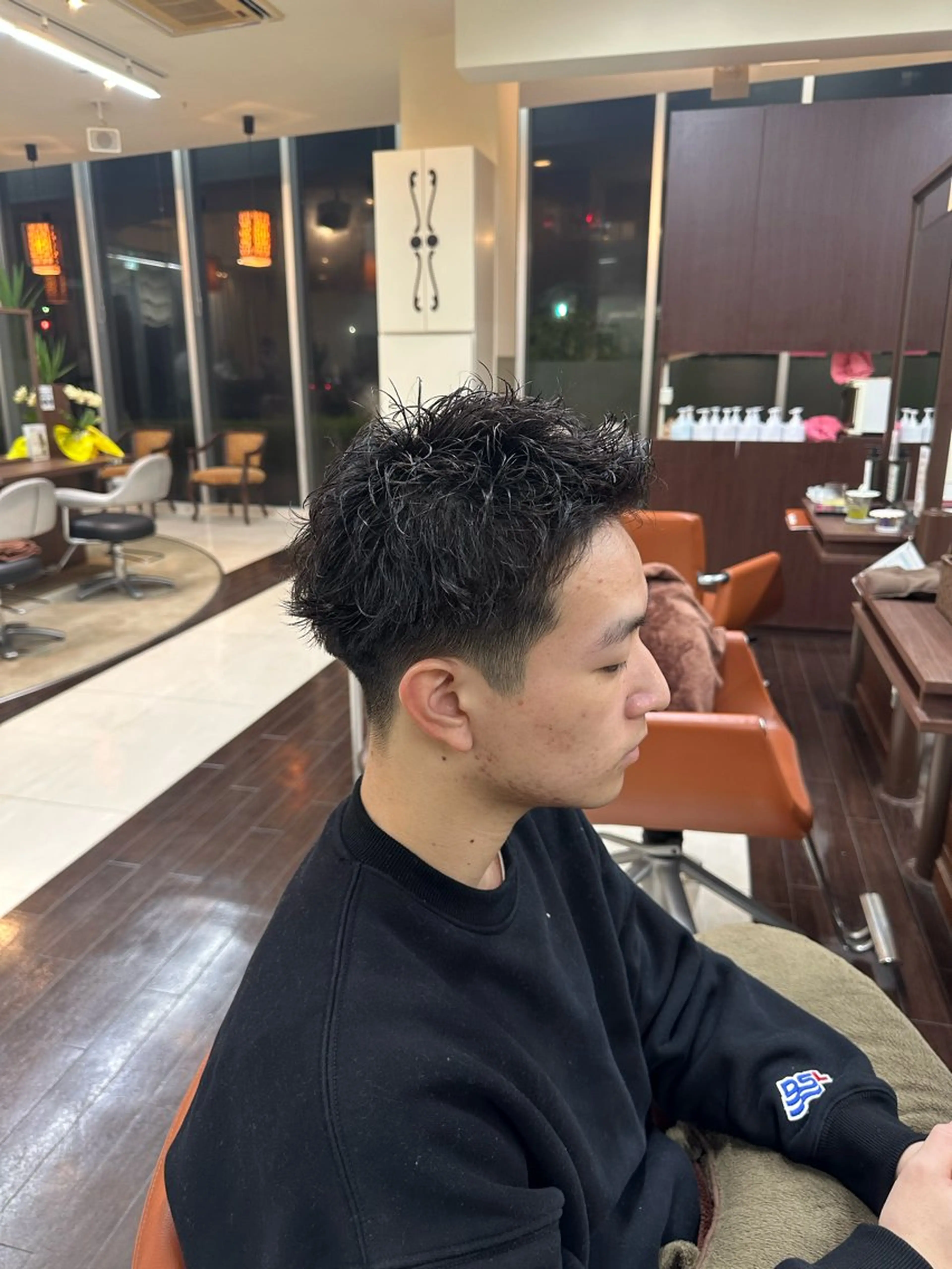 ショート カラー パーマ メンズ メンズパーマ カット パーマ ヘアセット 毎月230人担当/ メンズヘア/清和武虎のヘアスタイル