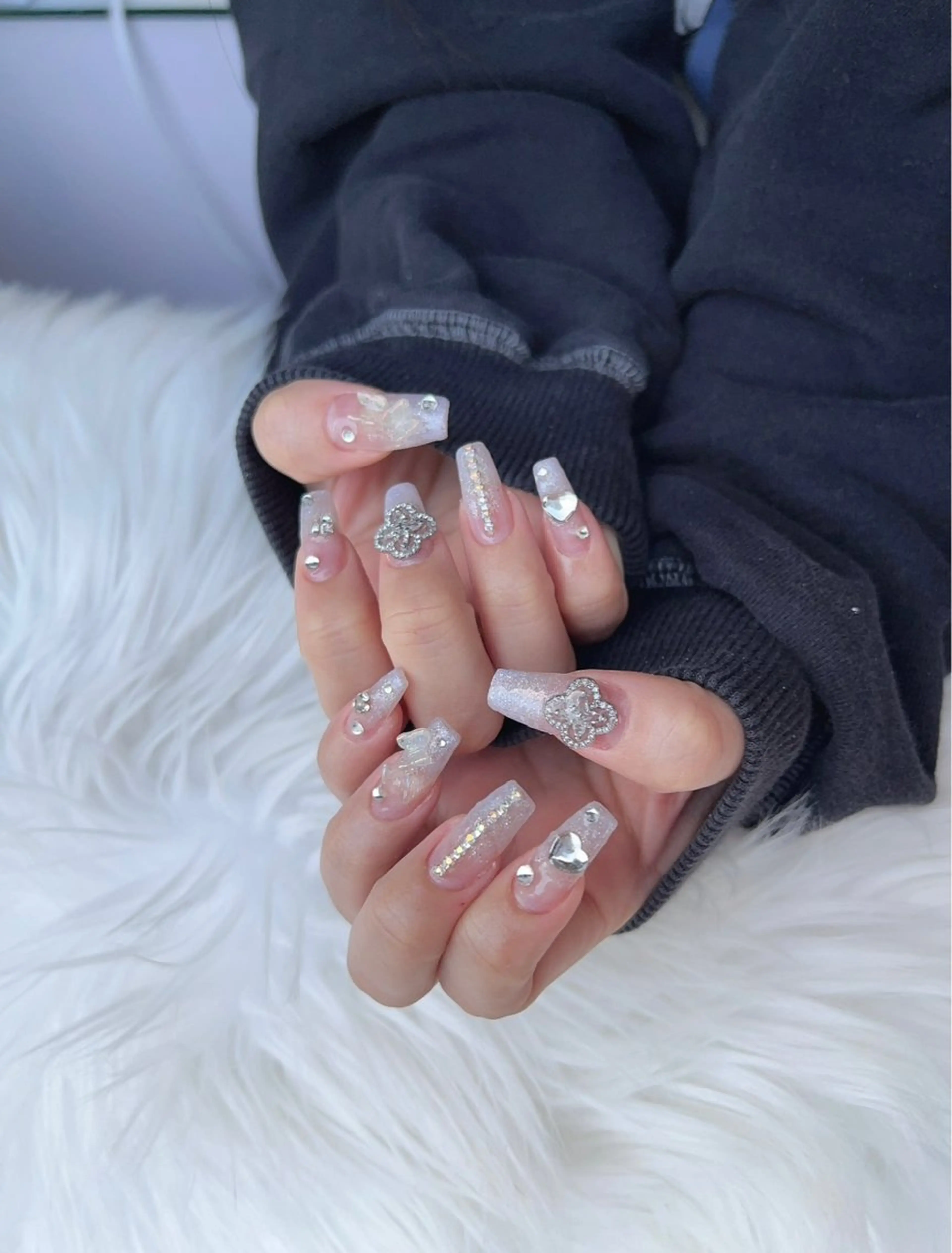 ネイル グラデーション ラメ(グリッター) ラメグラデーション ハンドネイル moka nailのネイルデザイン