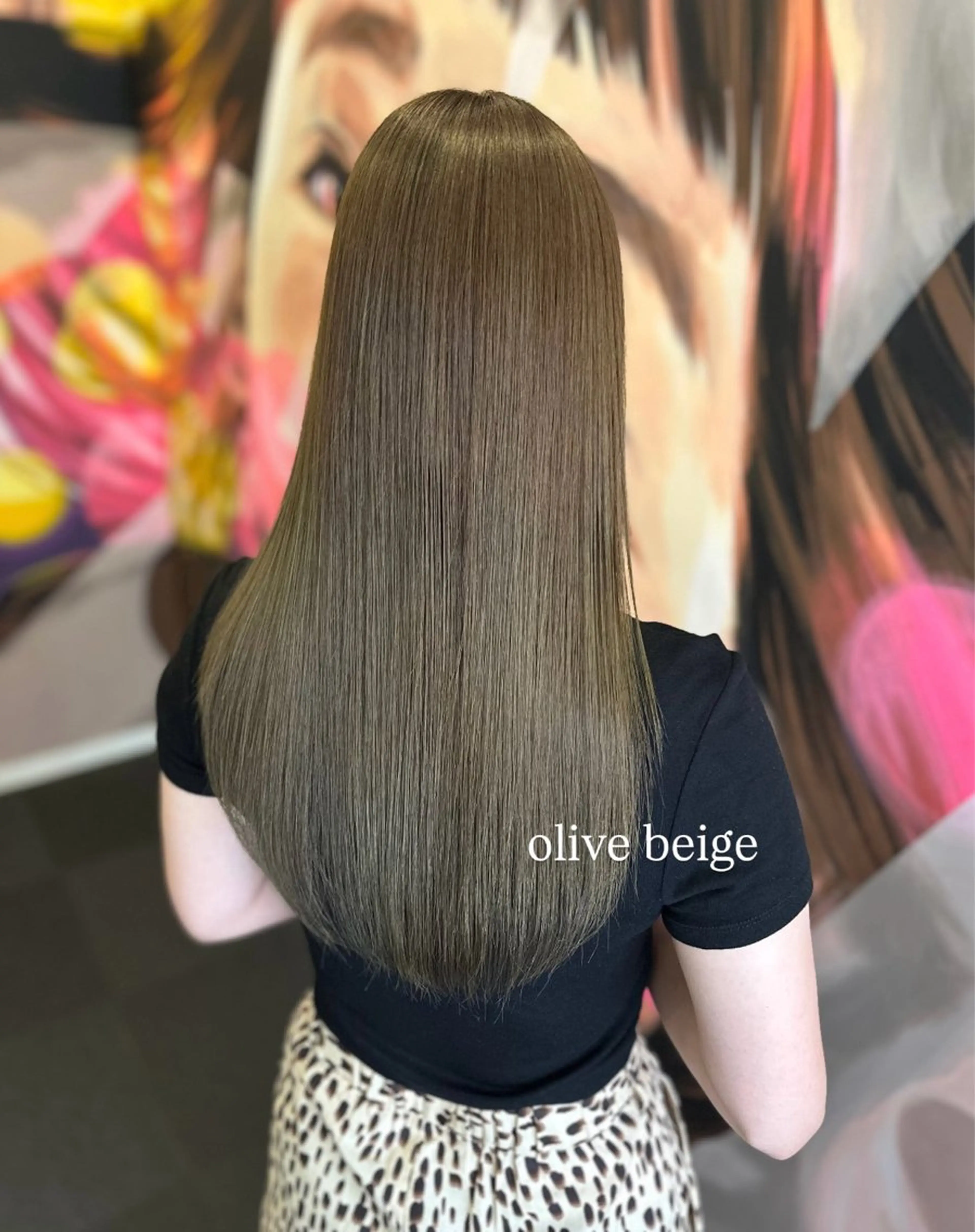 ロング カラー ベージュカラー オリーブベージュ カット ヘアカラー 縮毛矯正 🇰🇷韓国ｽﾀｲﾙ ﾚｲﾔｰ/ayanaのヘアスタイル