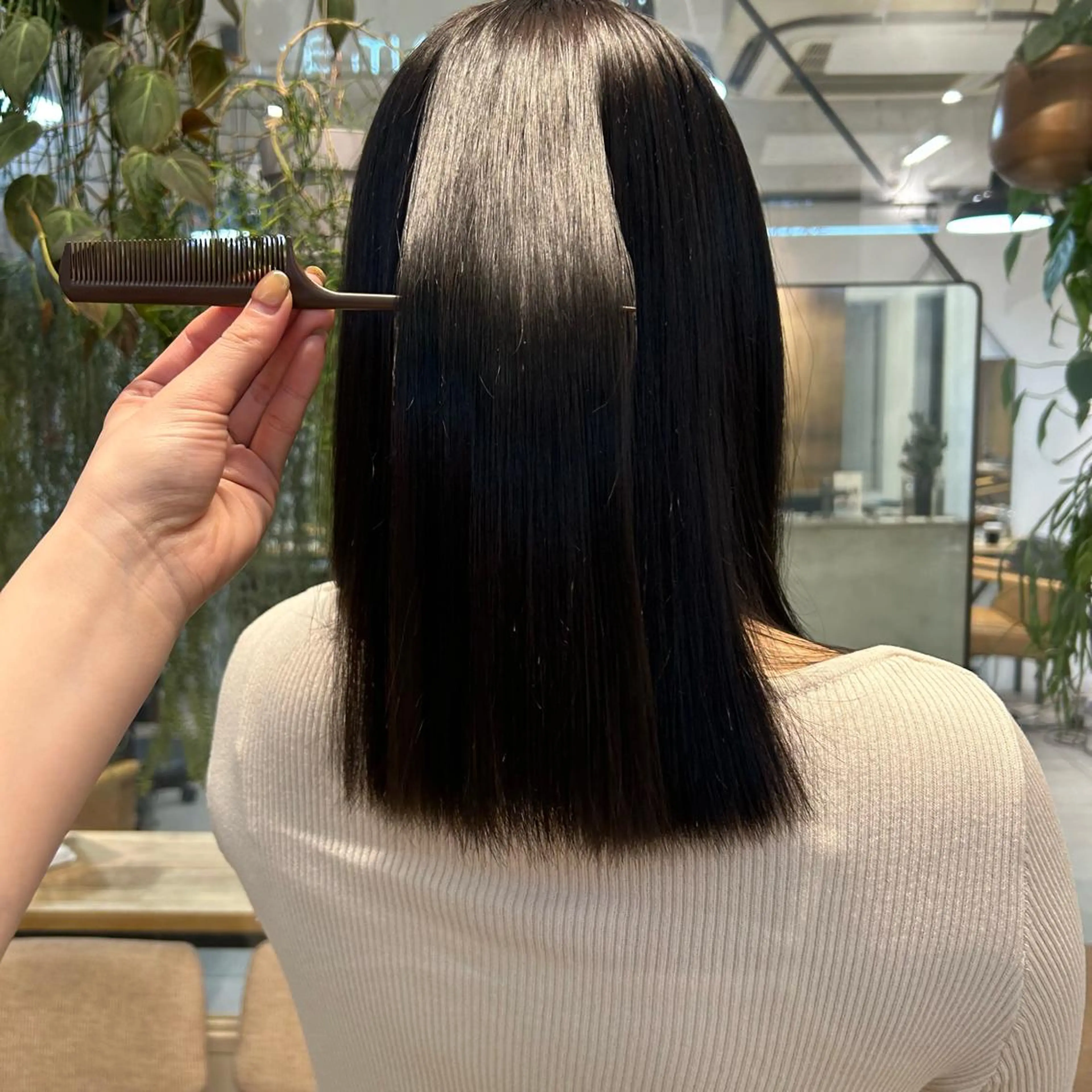 ミディアム カラー 縮毛矯正 ヘアカラー 縮毛矯正 じゅわっと暖色カラー 🍊Moemiのヘアスタイル