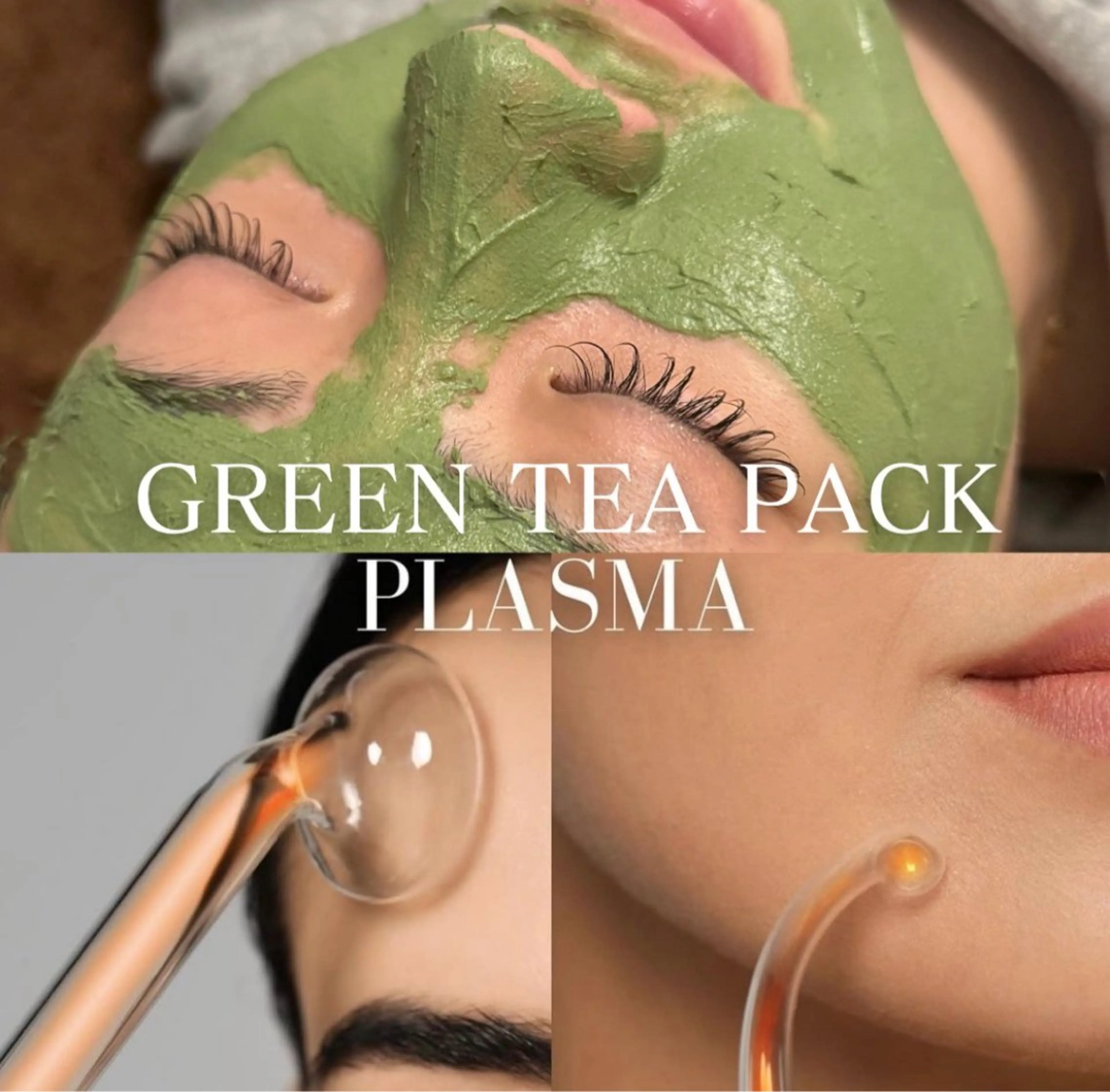 【最強美白/赤みケア】✨グリーンティーパック×プラズマシャワー★日本でここだけの肌管理でぷるふわシルク肌🌿の写真