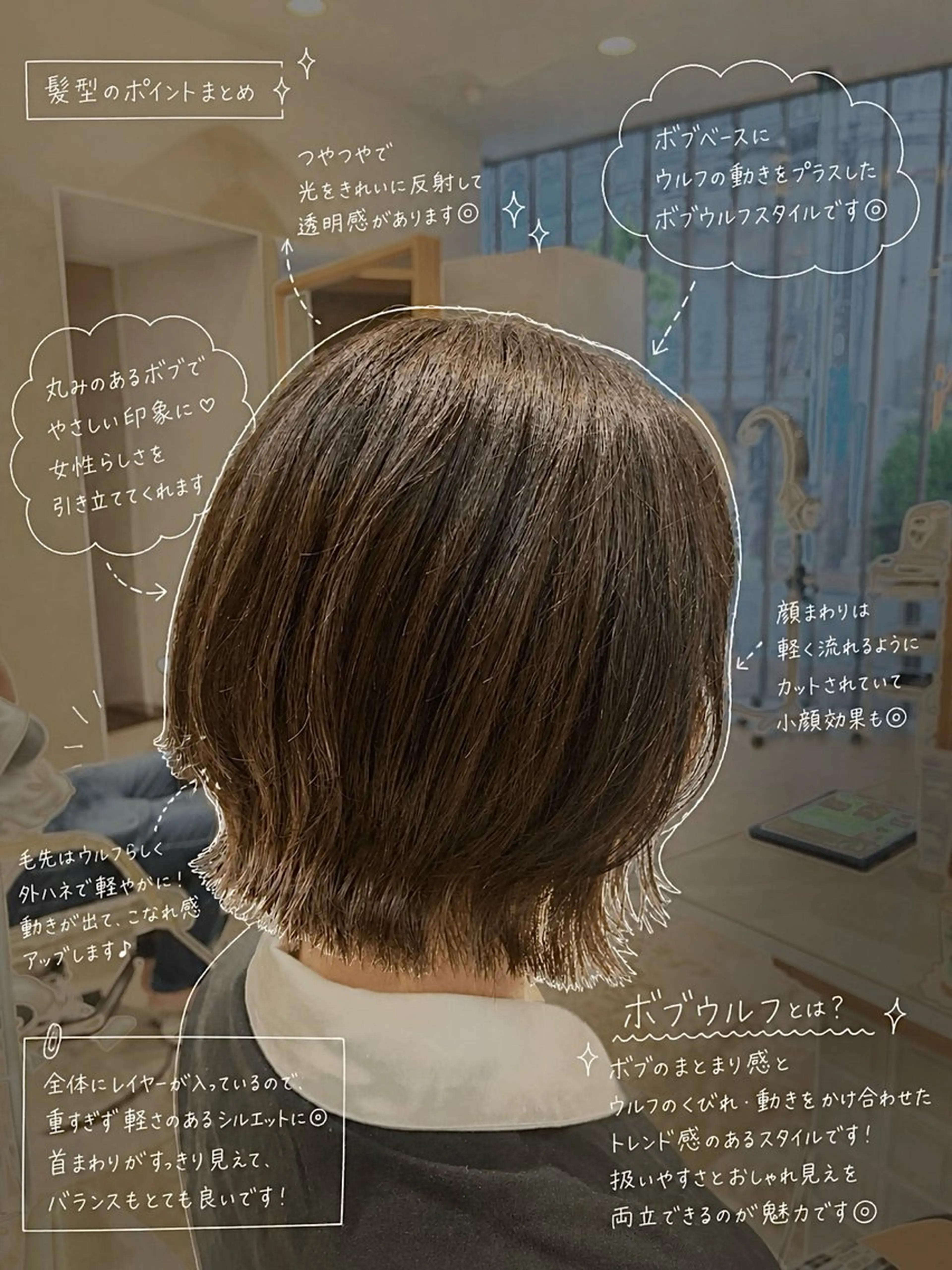 ミディアム カラー ボブレイヤー ボブ レイヤーカット カット ヘアカラー 【くびれボブ】 梅木和也のヘアスタイル