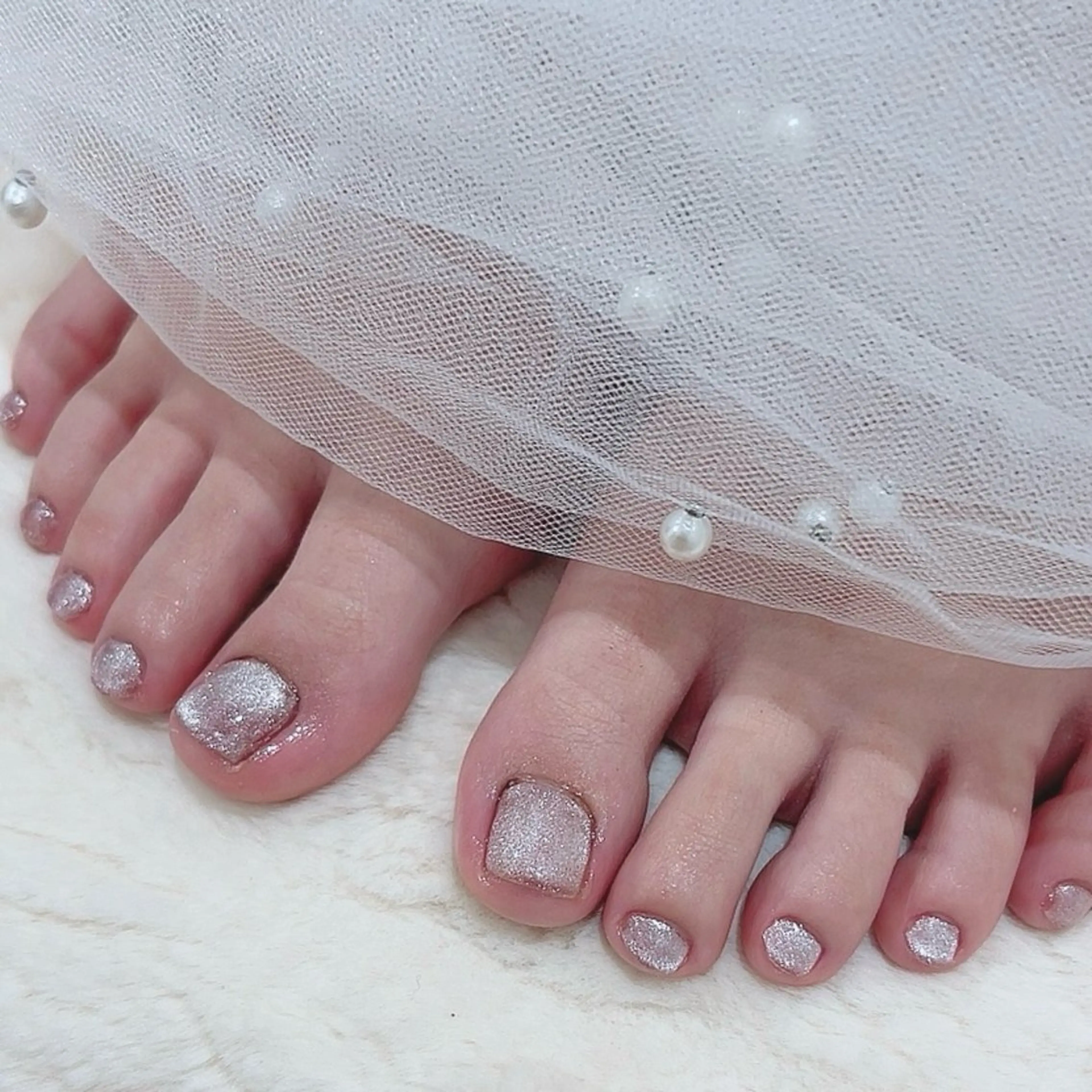 【foot🐾マグネットネイル】足元にもマグネットを💖の写真