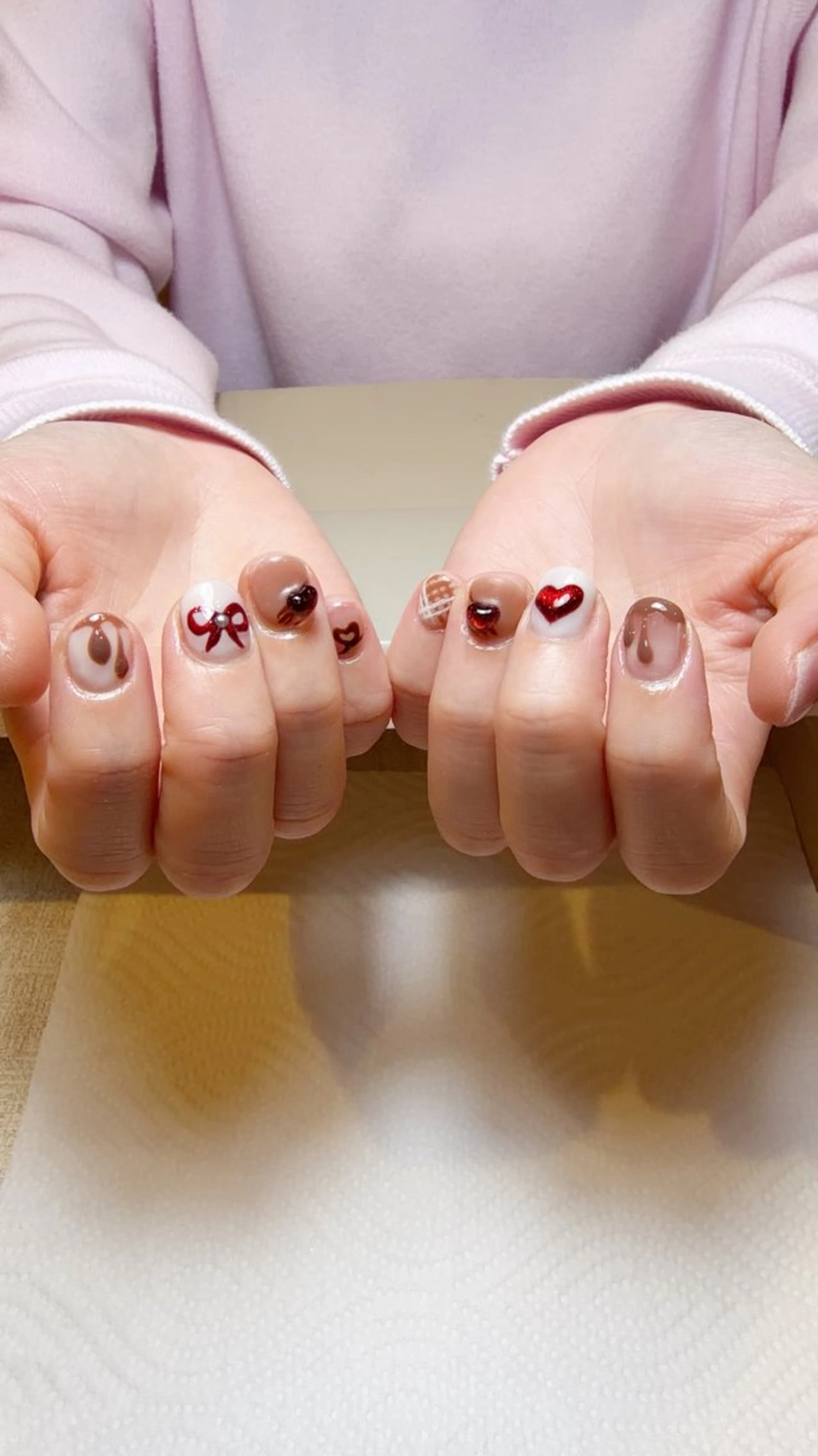 ネイル バレンタイン ハンドネイル Miss Nailのネイルデザイン