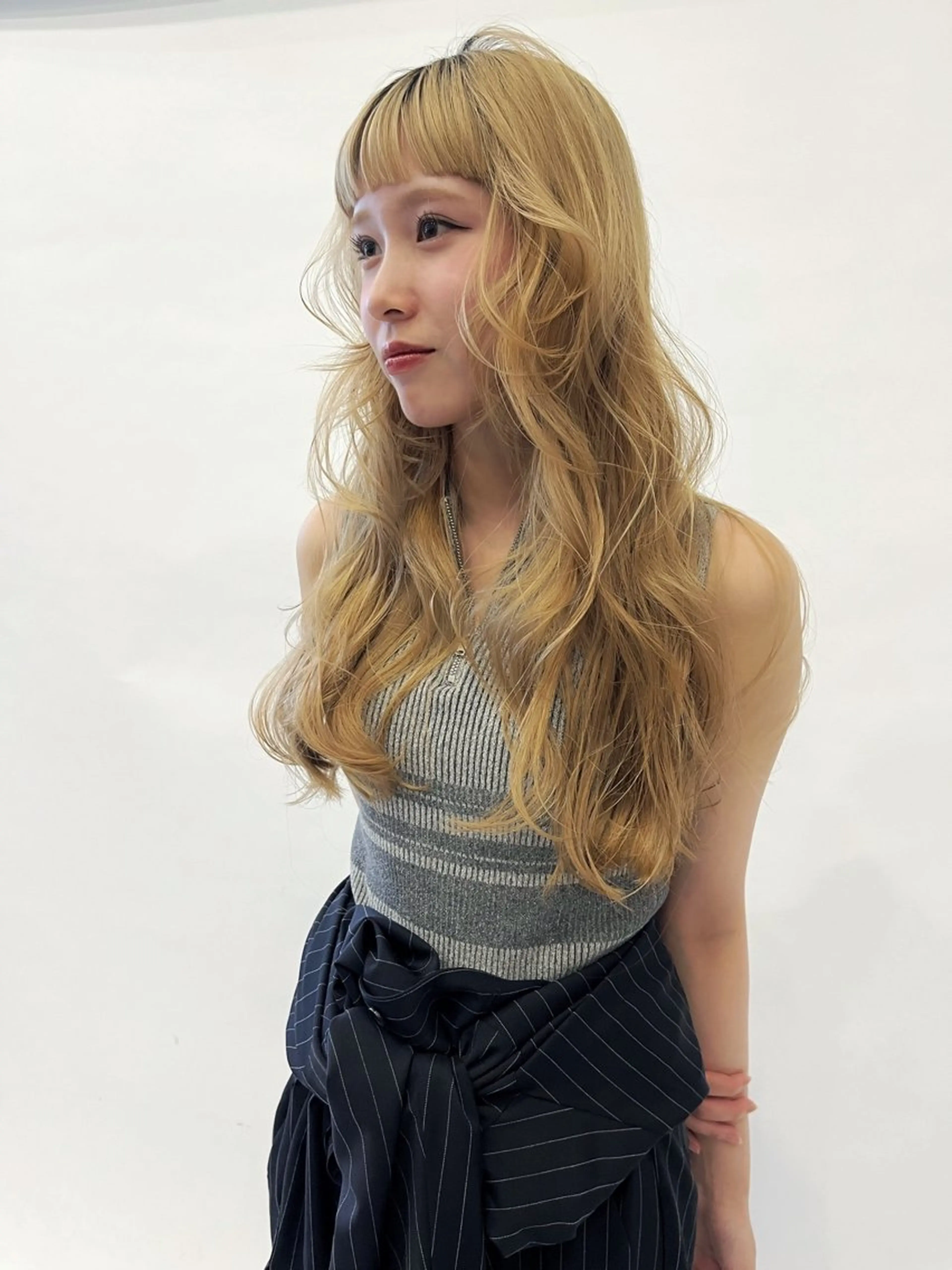 ロング かわい りほのヘアスタイル