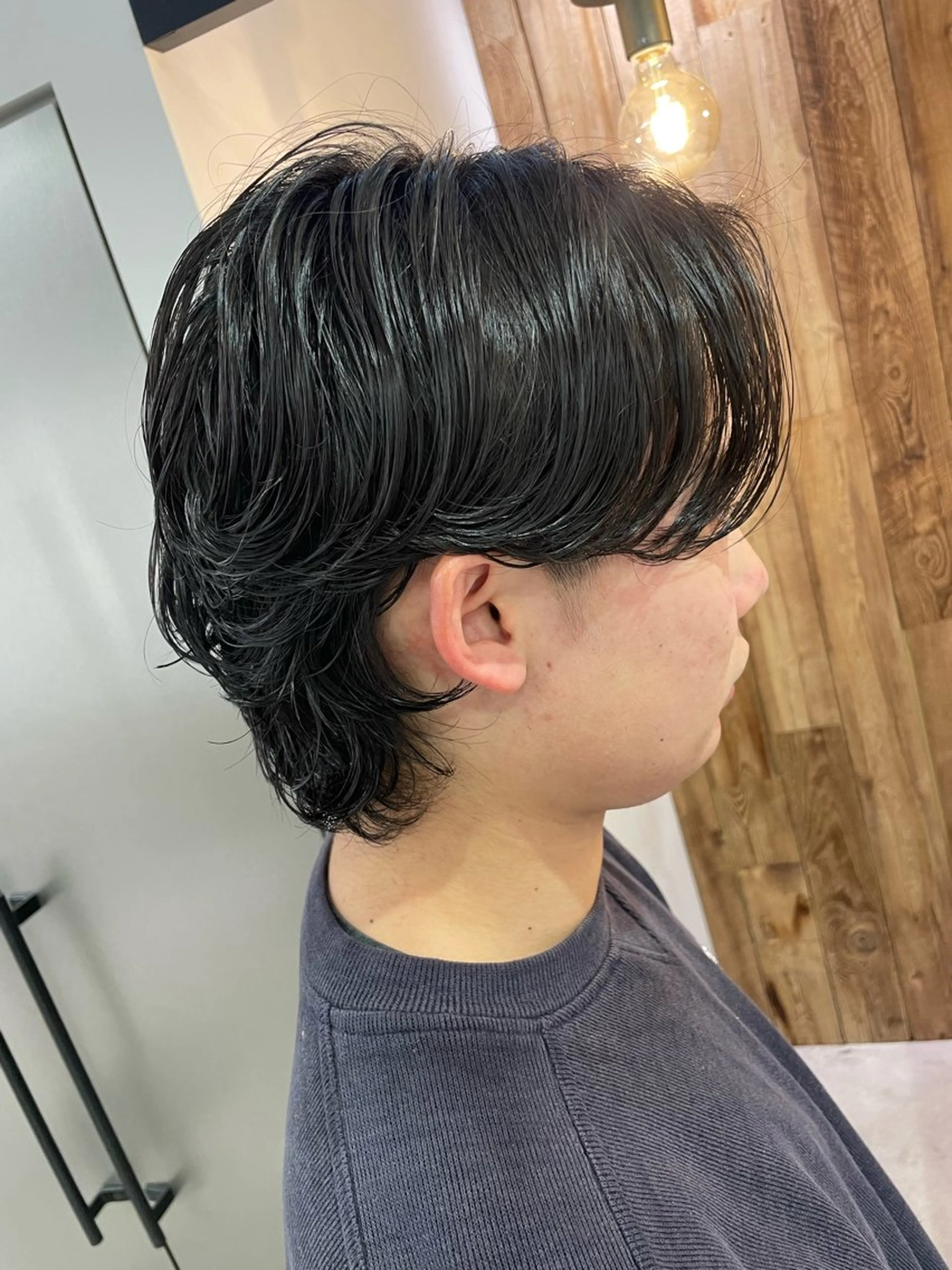 ミディアム パーマ ミディアムパーマ 神 嵩徳のヘアスタイル