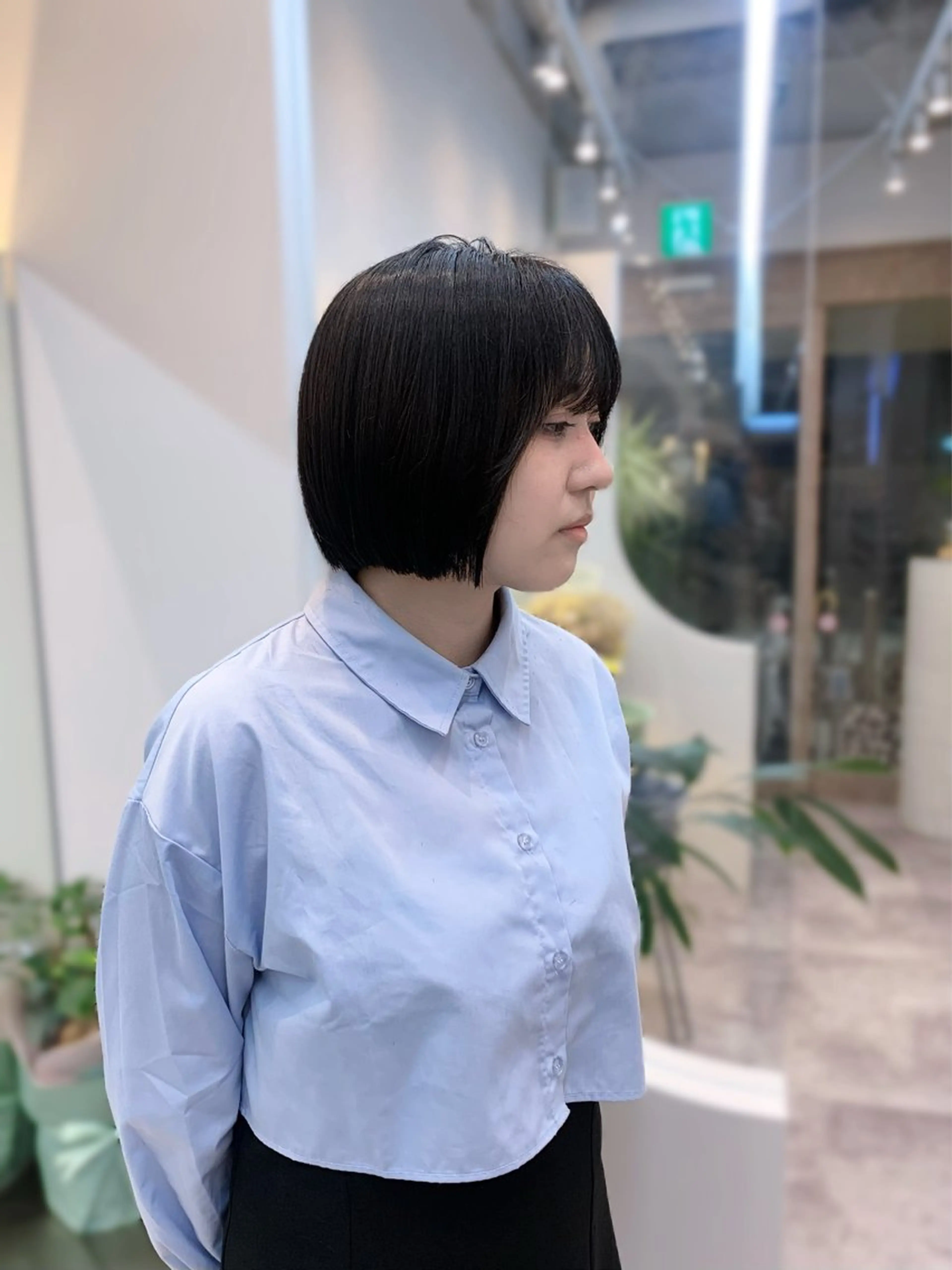 ミディアム ボブ カット ヘアカラー トリートメント Hello by Sea所属・レイヤー/艶髪/ボブ /くびれ/伊藤　勇司のヘアスタイル