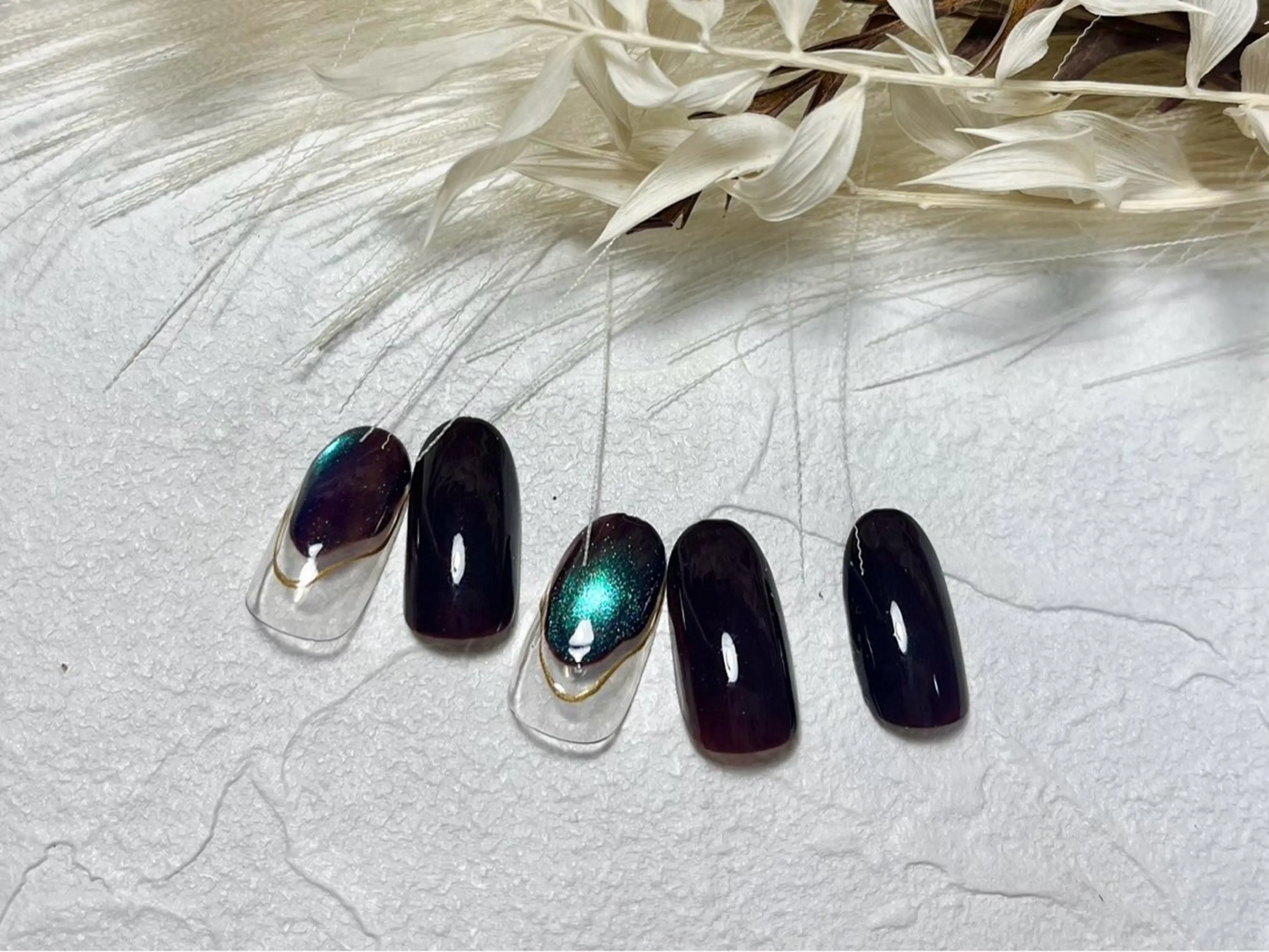 ネイル オーロラネイル フットネイル フレンチネイル ジェルネイル 韓国ネイル ハンドネイル kiki nail たまプラーザのネイルデザイン