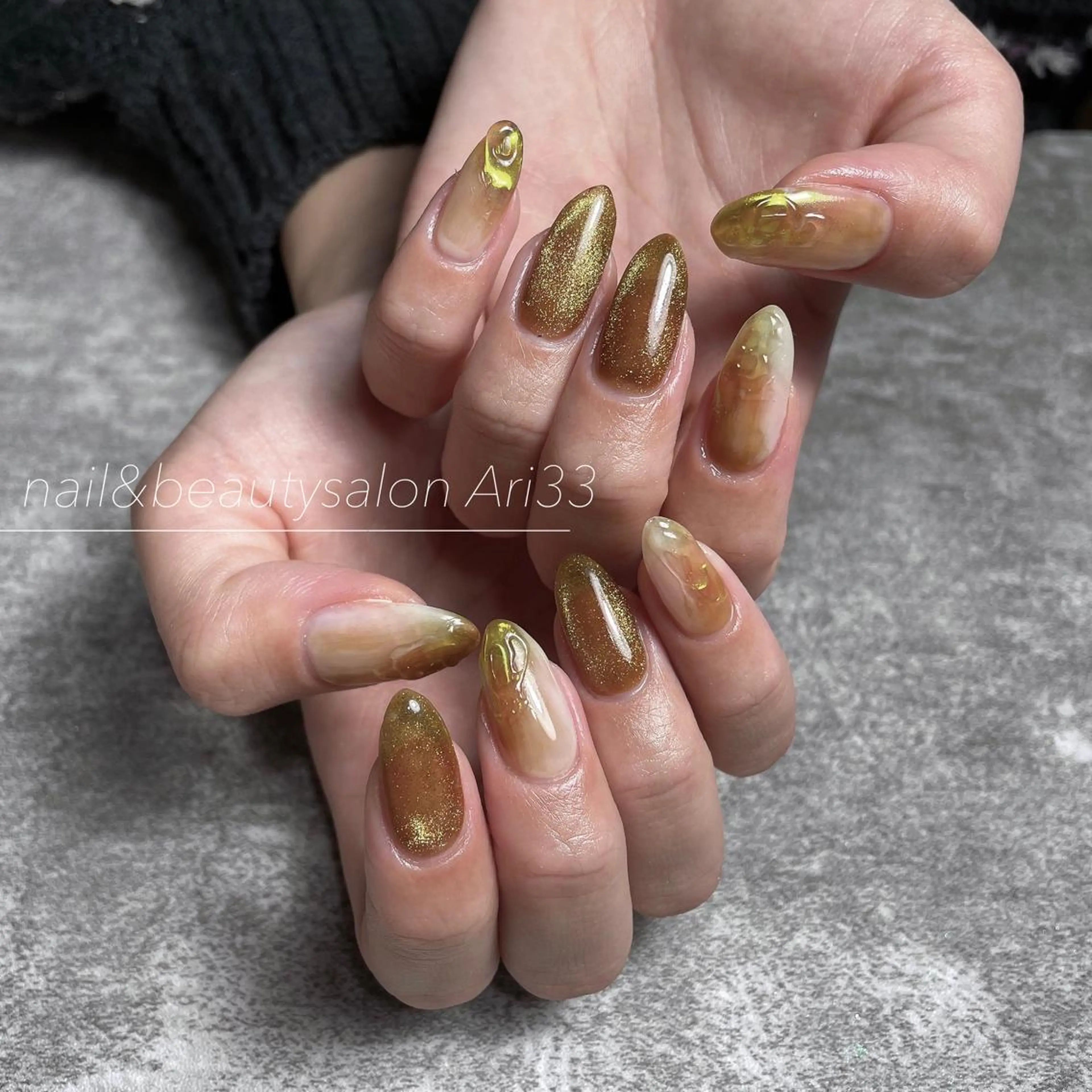 ネイル ニュアンスネイル ハンドネイル プライベートサロン Ari33nailのネイルデザイン