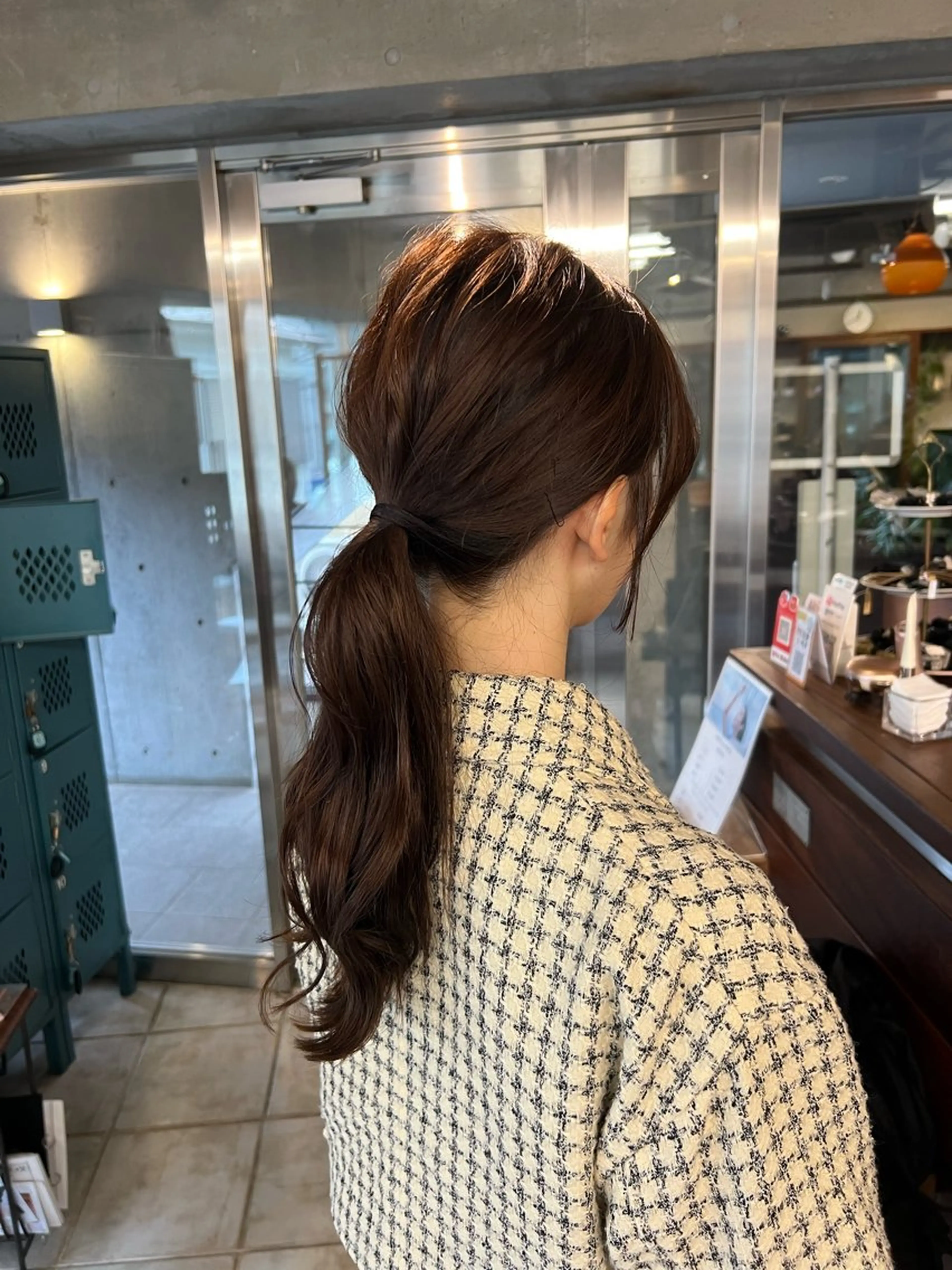 セミロング ヘアアレンジ ヘアセット 土田かほ/本日🈳 透明感カラー🍃のヘアスタイル